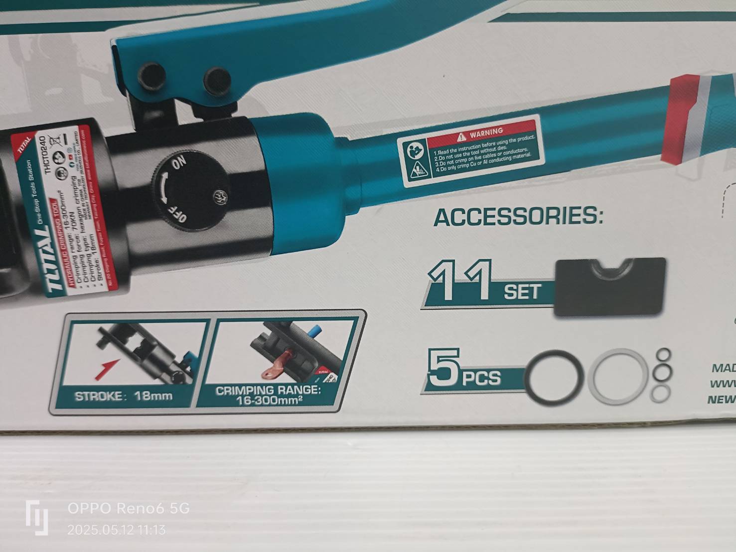 คีมย้ำหางปลาไฮดรอลิค 16-240mm² THCT0240 TOTAL