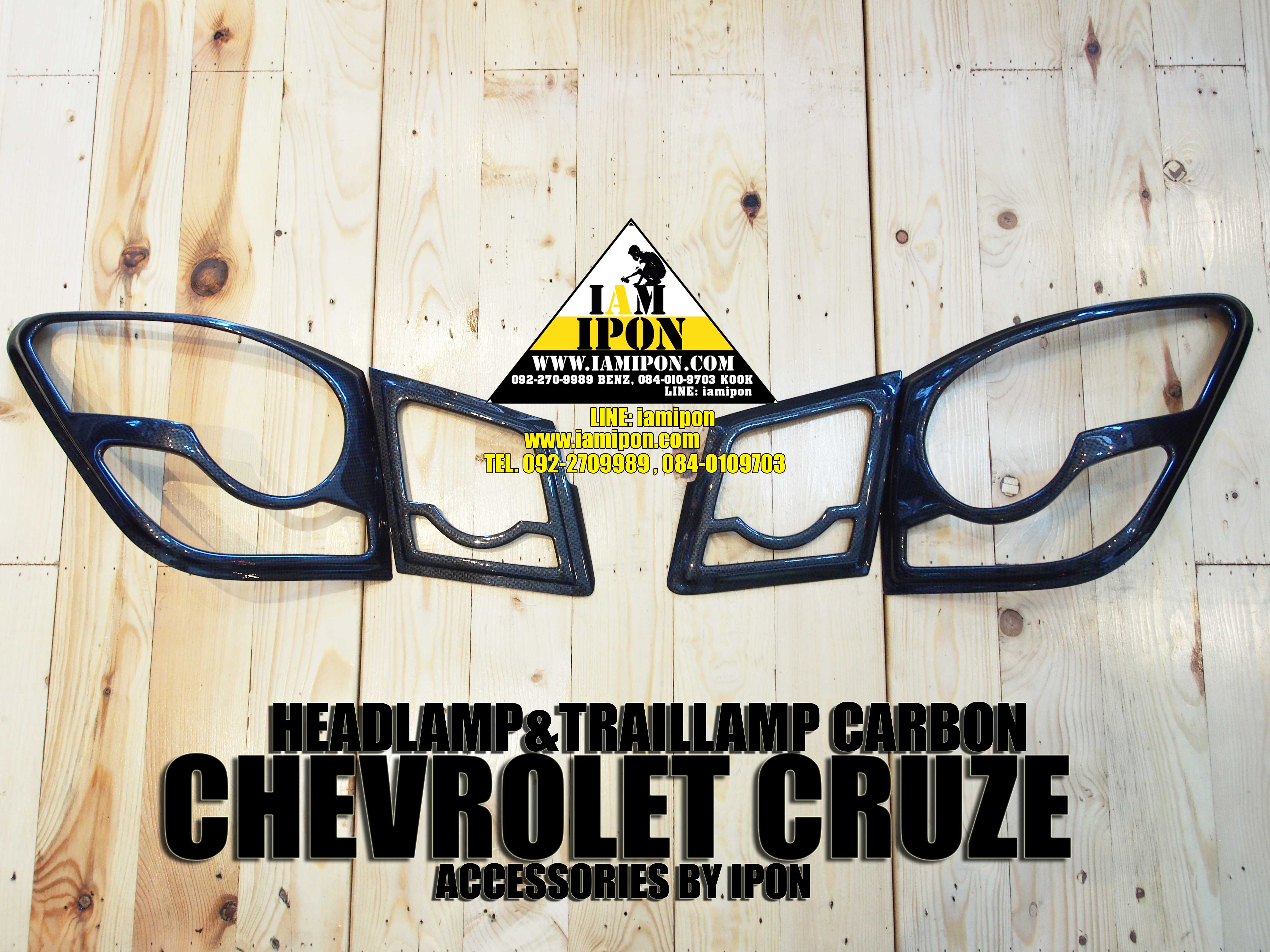 TRAILLAMP COVER CHEVROLET CRUZE CARBON ครอบไฟท้ายคาร์บอนเชฟโลเรตครูซทุกรุ่น
