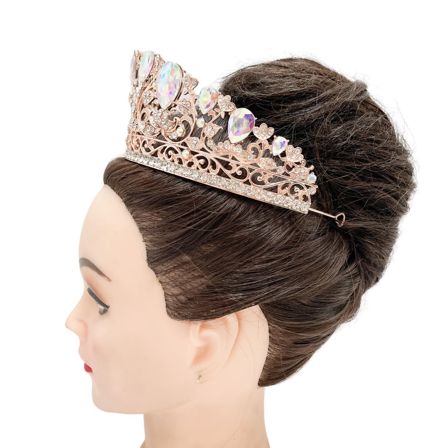 (พร้อมส่ง) เทียร่า 351 สีโรสโกลด์ งานสวย ปราณีต QCเพชรทุกเม็ด สินค้าพร้อมส่งจากไทย