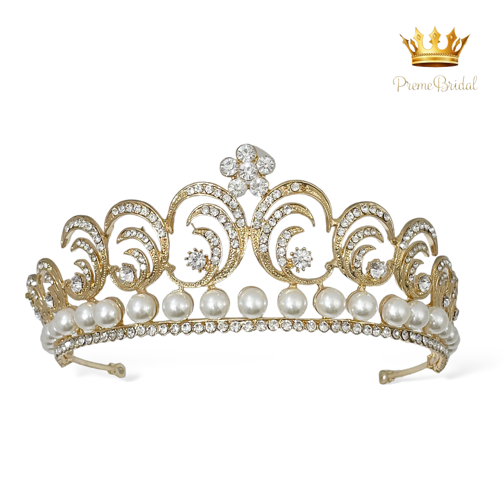 (พร้อมส่ง) เทียร่า 005 สีทอง มงกุฎนางงาม มงกุฎเจ้าหญิง งานสวย ปราณีต QCเพชรทุกเม็ด สินค้าพร้อมส่งจากไทย