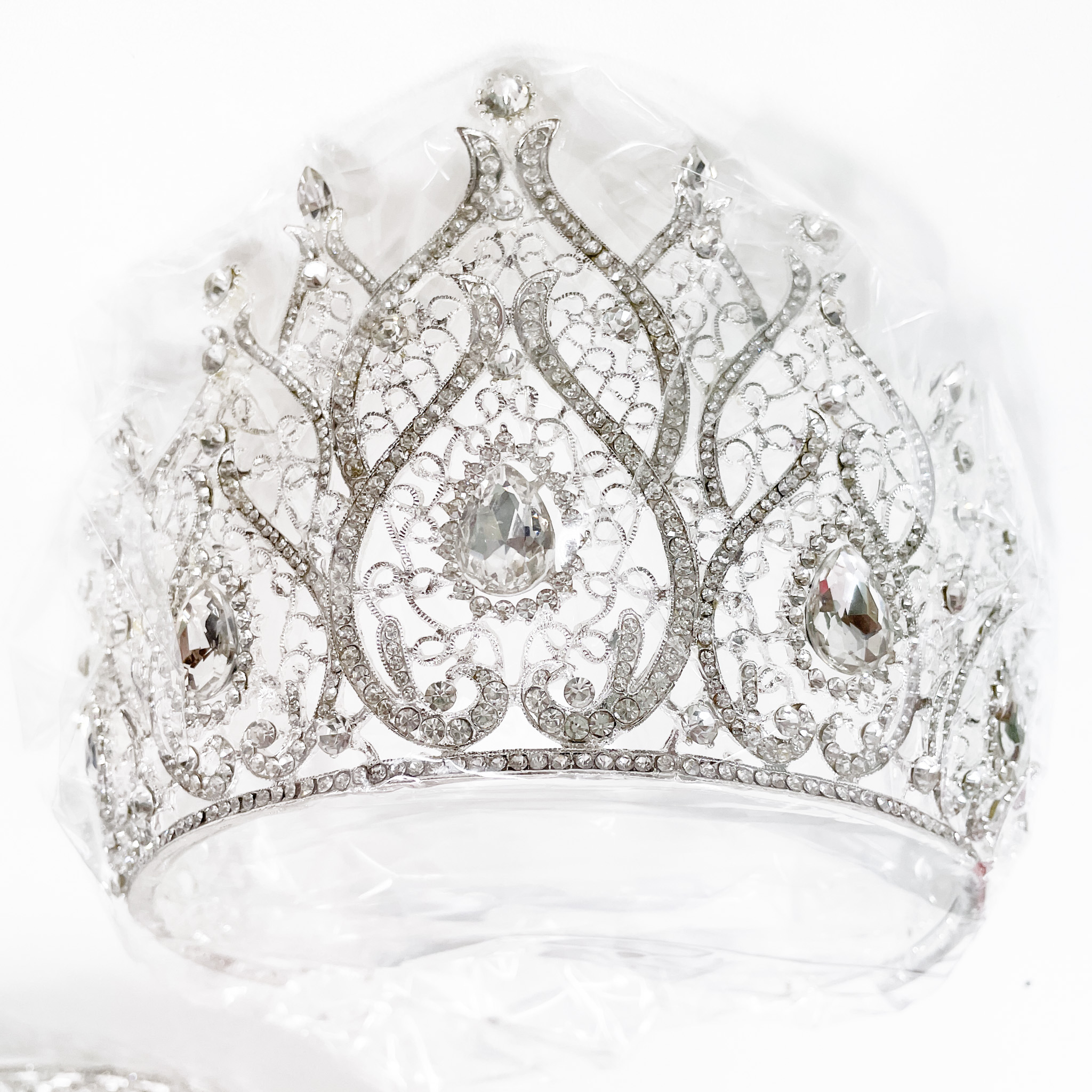 (พร้อมส่ง) เทียร่า 326 สีเงิน มงกุฎนางงาม งานสวย ปราณีต QCเพชรทุกเม็ด สินค้าพร้อมส่งจากไทย