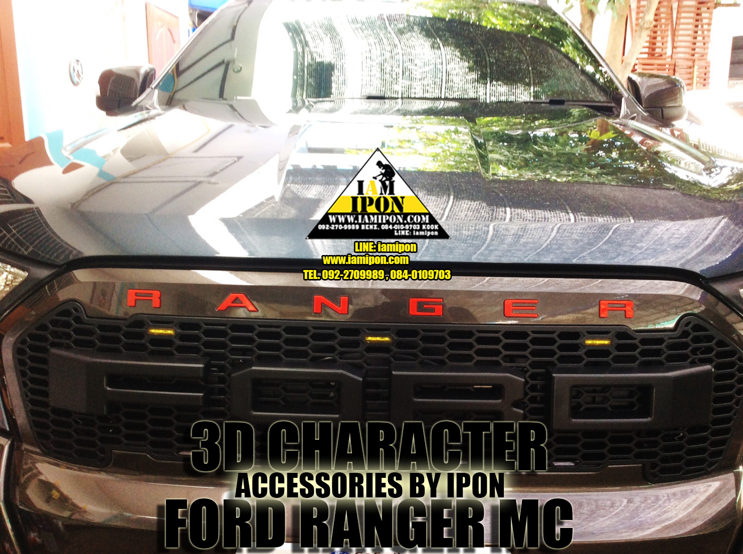 3D CHARACTER FRONT GRILL FORD RANGER MC ตัวหนังสือติดกระจังหน้าฟอร์ดเรนเจอร์ MC