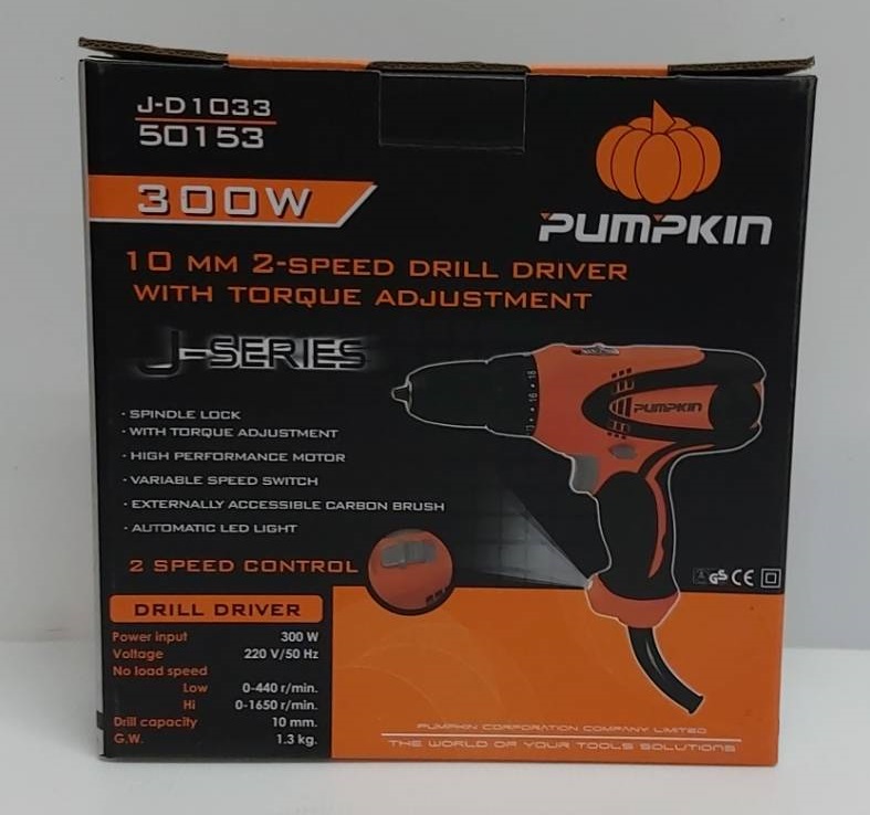 สว่านไฟฟ้า3/8 J-D1033 PUMPKIN #50153