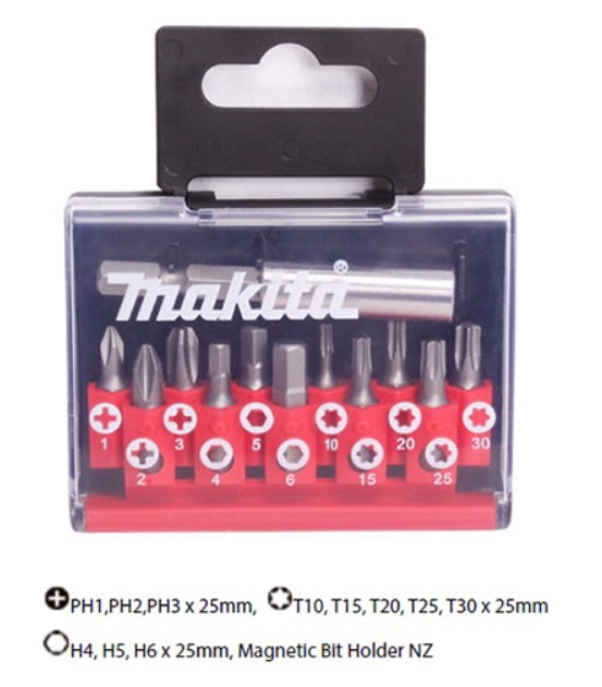ชุดดอกไขควง 12ตัวชุด B-45381 MAKITA