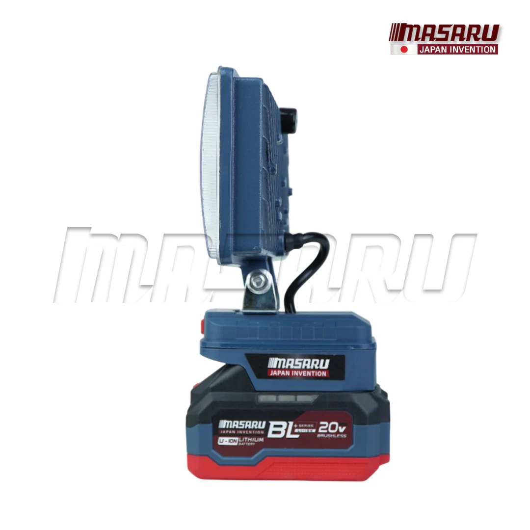 Masaru ไฟสปอร์ตไลท์ไร้สาย 8 นิ้ว 20V รุ่น SCLF-905 ปรับแสงได้ 2 ระดับ 90W สำหรับทำงานกลางคืน