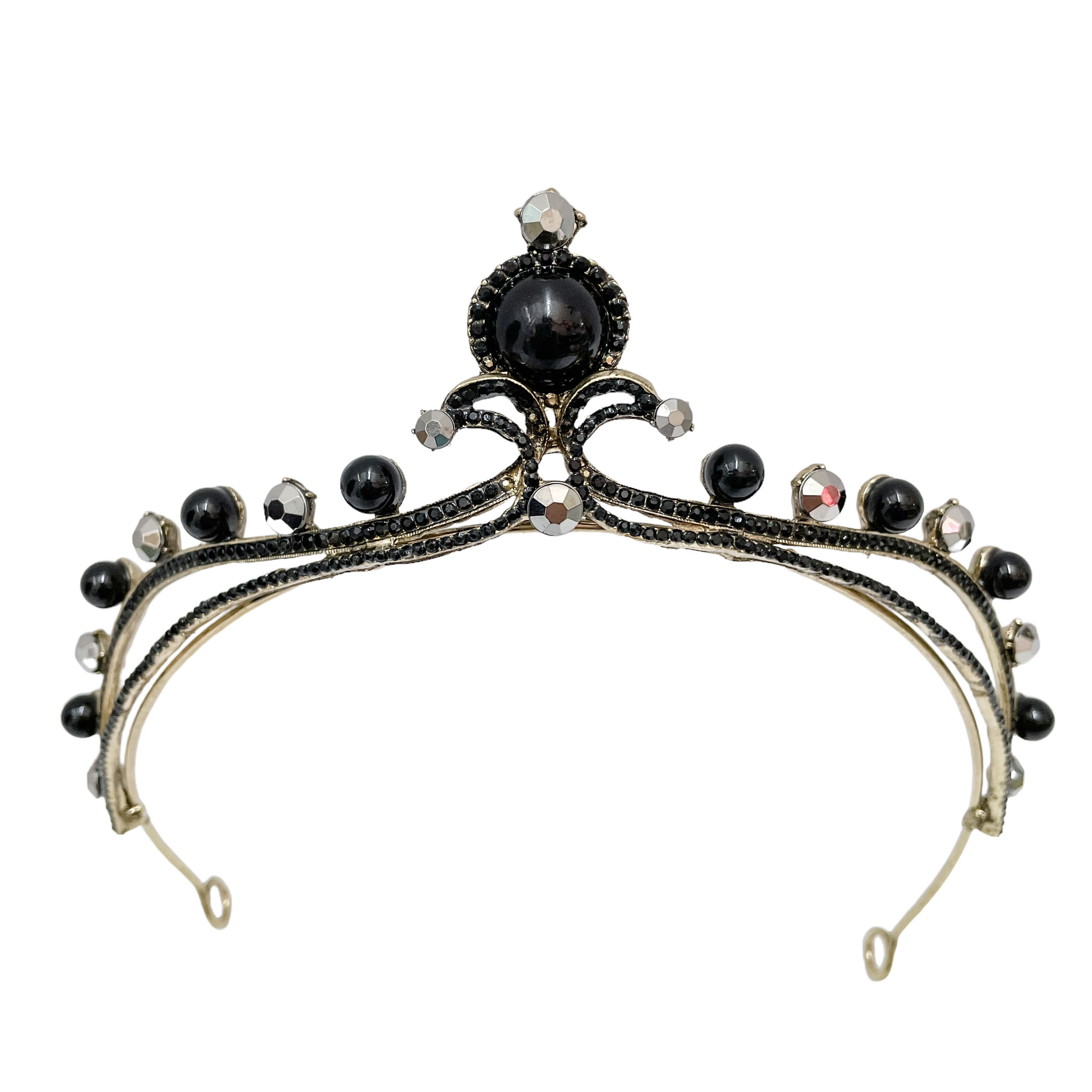 (พร้อมส่ง) มงกุฎสีดำ 313 เทียร่าเจ้าสาว งานสวย ปราณีต QCเพชรทุกเม็ด สินค้าพร้อมส่งจากไทย