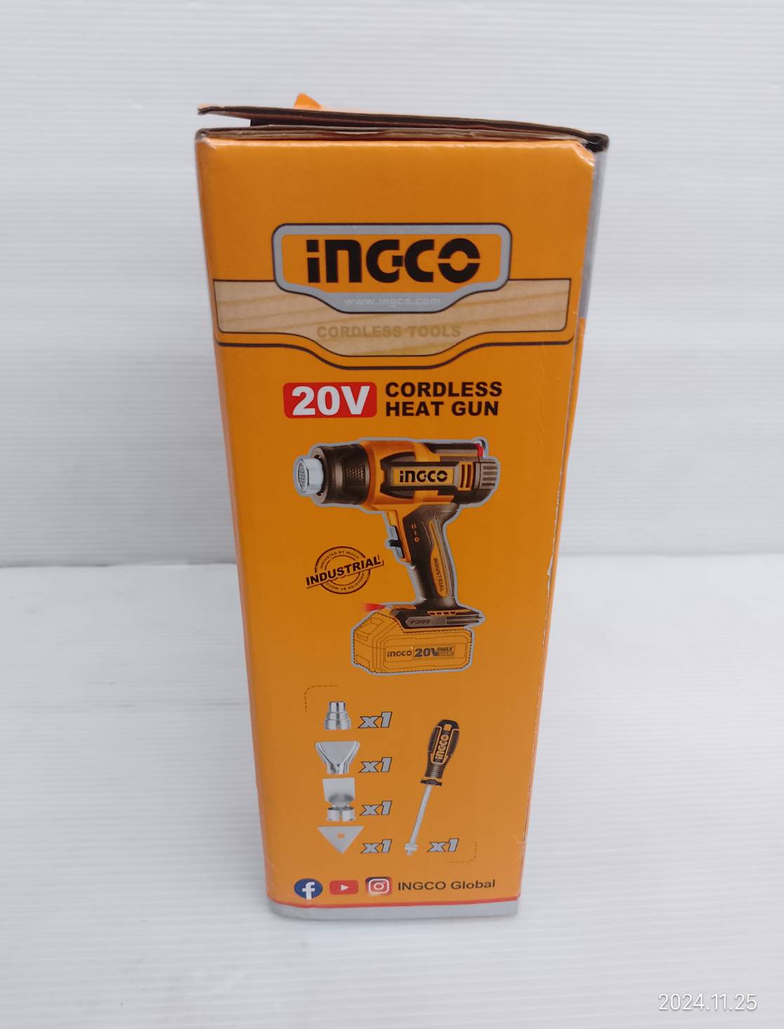 INGCO เครื่องเป่าลมร้อนไร้สาย จอ LCD รุ่น HGLI2003 ( เครื่องเปล่า )