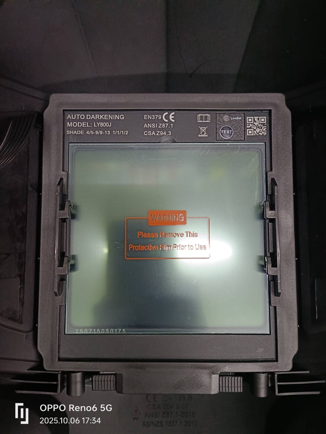 หน้ากากปรับแสงอัตโนมัติ JASIC รุ่น LY800J มีโหมดเครื่องเจียร