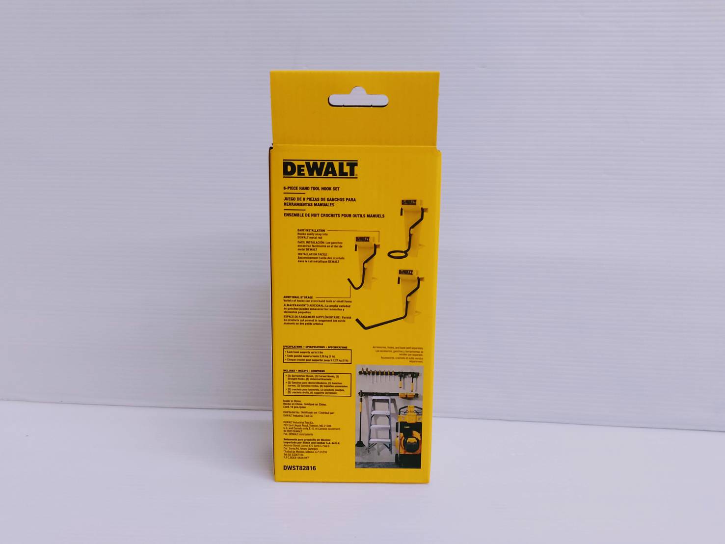 ชุดตะขอเกี่ยวเครื่องมือ8ชิ้น DWST82816 DEWALT
