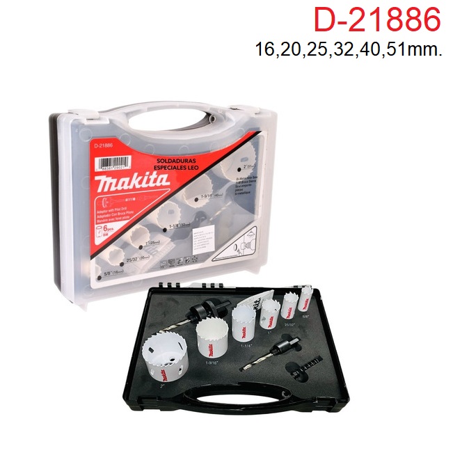 ชุดโฮลซอ6ตัวชุด MAKITA #D-21886