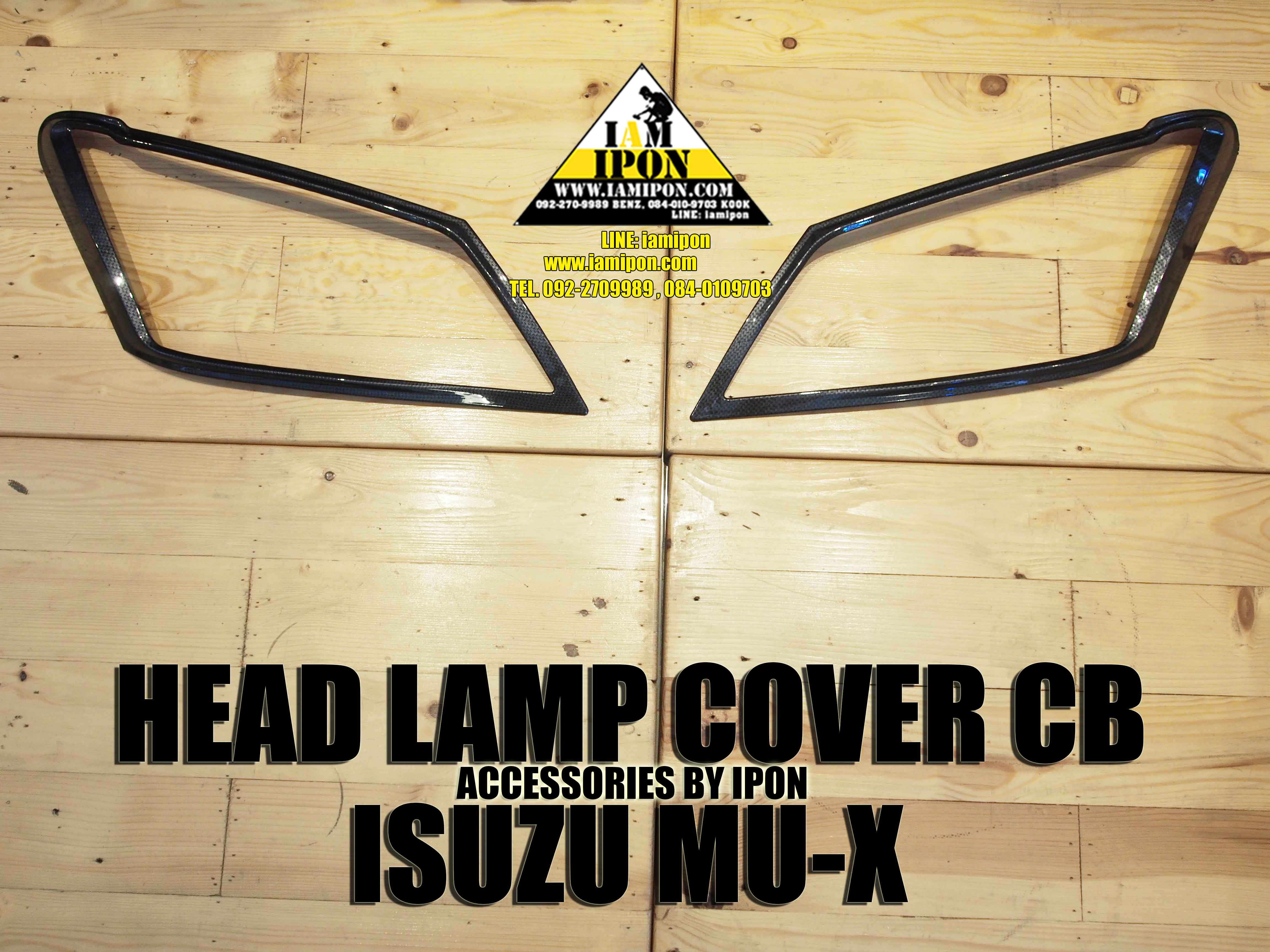 HEAD LAMP COVER ISUZU MU-X CARBON ครอบไฟหน้าคาร์บอนอีซุซุมิวเอ็กซ์