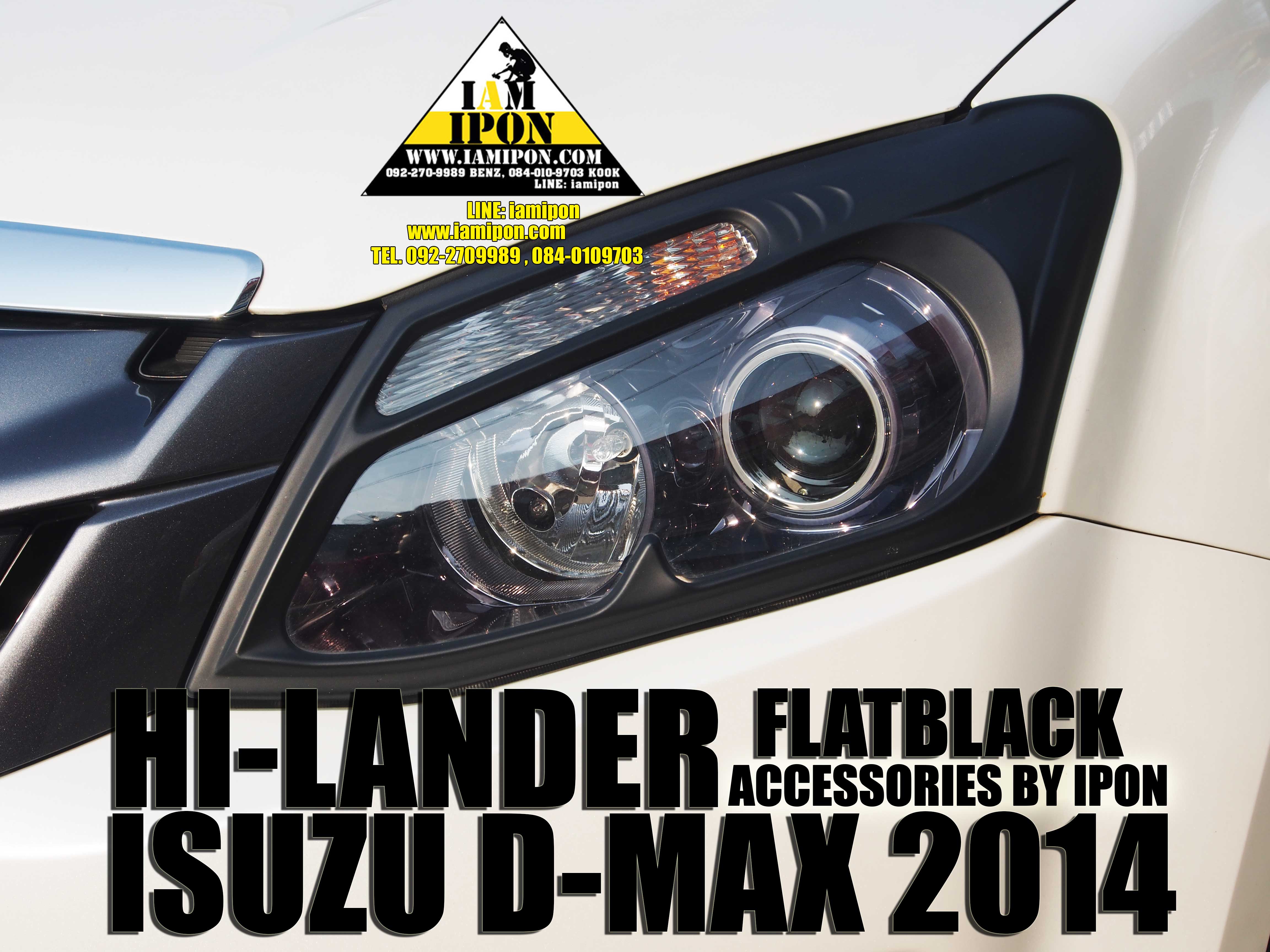 HEAD LAMP COVER ALL NEW D-MAX 2012 UP FLATBLACK ครอบไฟหน้าดำด้าน ALL NEW DMAX 2012 up