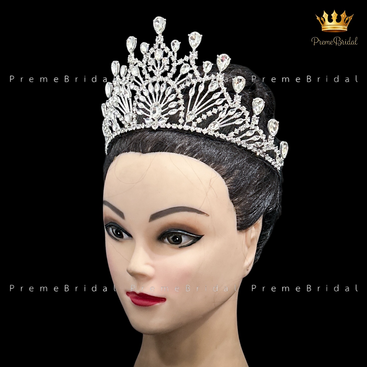 (พร้อมส่ง) เทียร่า 448 มงกุฎครึ่งหัว ไซส์นางงาม ปราณีต QCเพชรทุกเม็ด สินค้าพร้อมส่งจากไทย