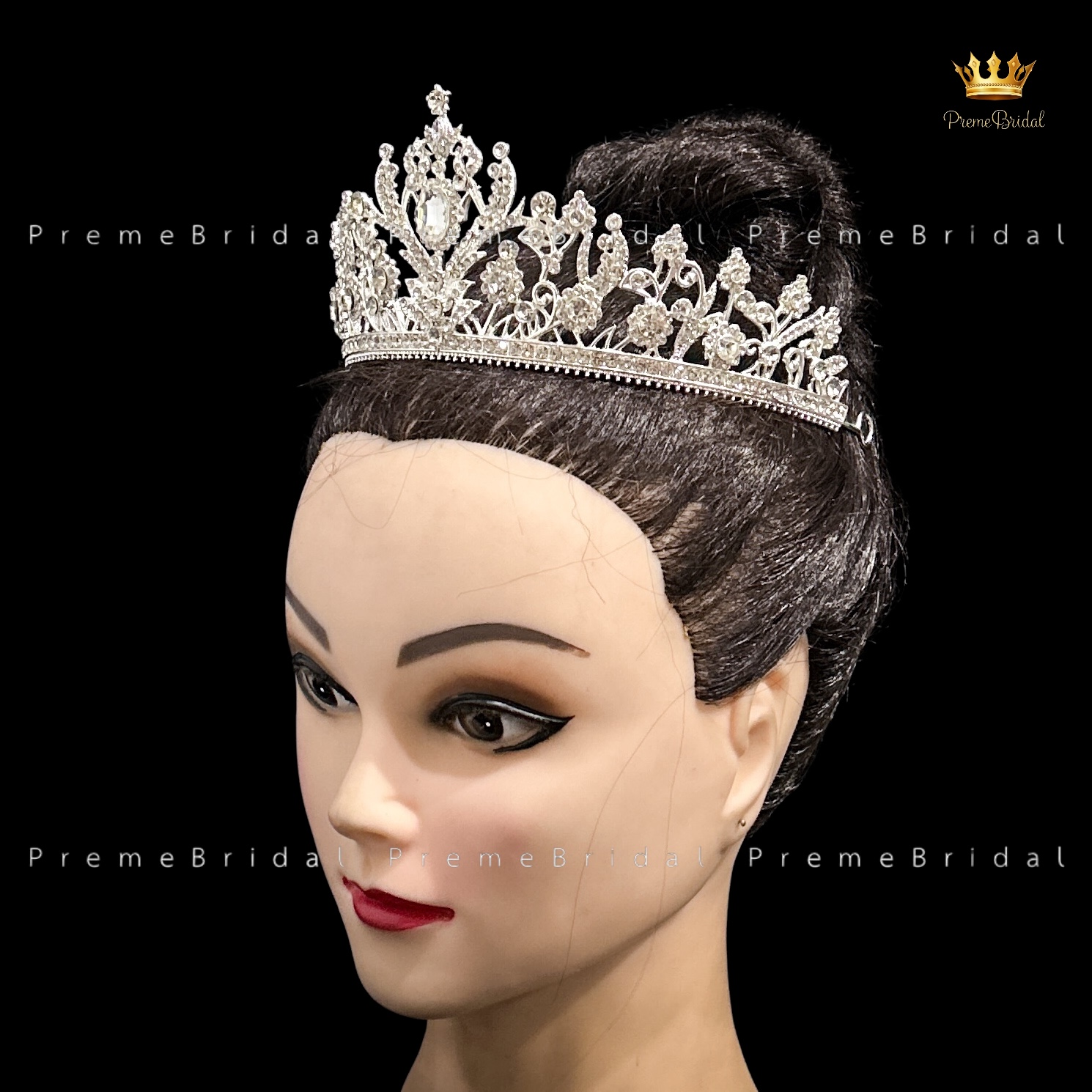 (พร้อมส่ง) เทียร่า 442 มงกุฎครึ่งหัว งานเจ้าสาว งานประกวด สวย ปราณีต QCเพชรทุกเม็ด สินค้าพร้อมส่งจากไทย