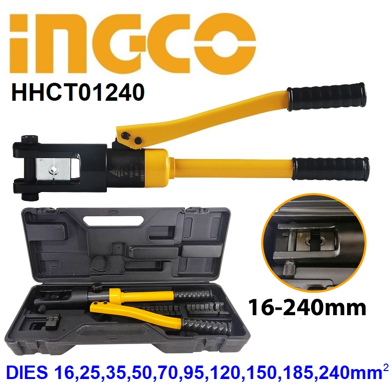 คีมย้ำหางปลาไฮดรอลิค 16-240mm² HHCT01240 INGCO
