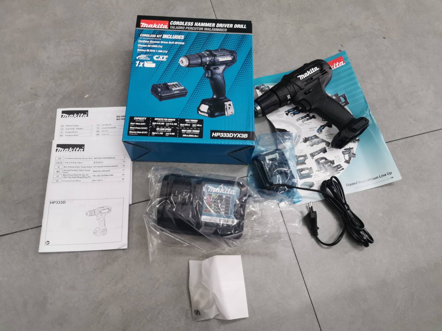 สว่านกระแทกไร้สาย12V HP333DYX3B MAKITA Black Edition