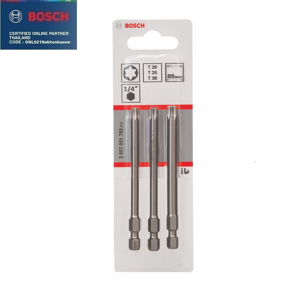 ดอกไขควง T20x89 / T25x89 / T30x89 BOSCH 2607001760