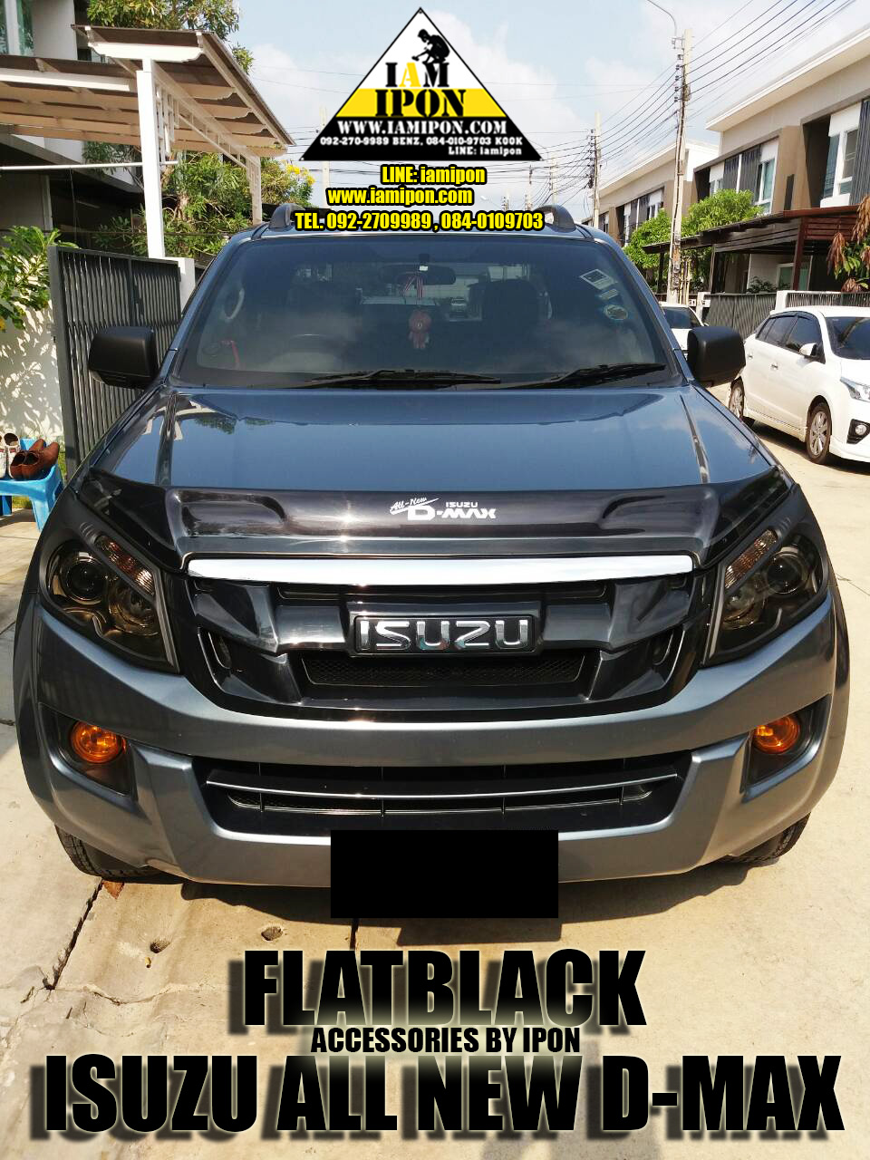 HEAD LAMP COVER ALL NEW D-MAX 2012 UP FLATBLACK ครอบไฟหน้าดำด้าน ALL NEW DMAX 2012 up