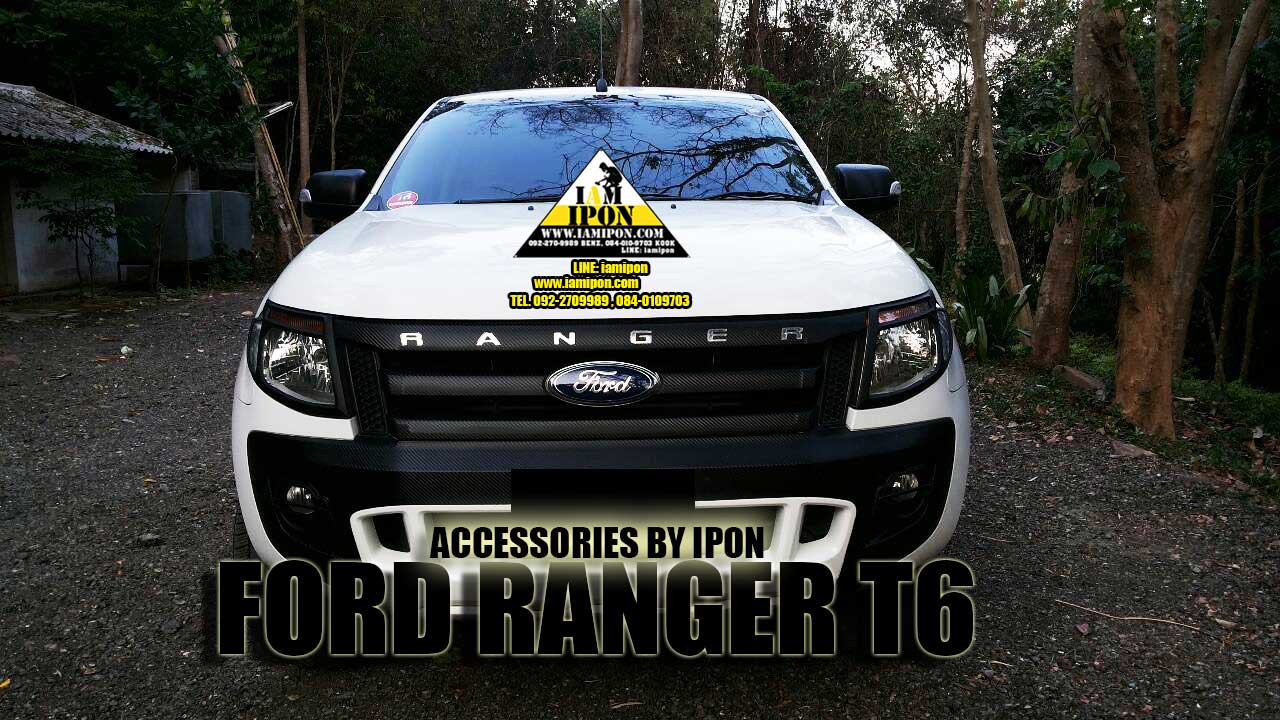 SPOTLIGHT FORD RANGER T6 FLATBLACK ครอบสปอร์ตไลท์ดำด้านฟอร์ดเรนเจอร์ T6