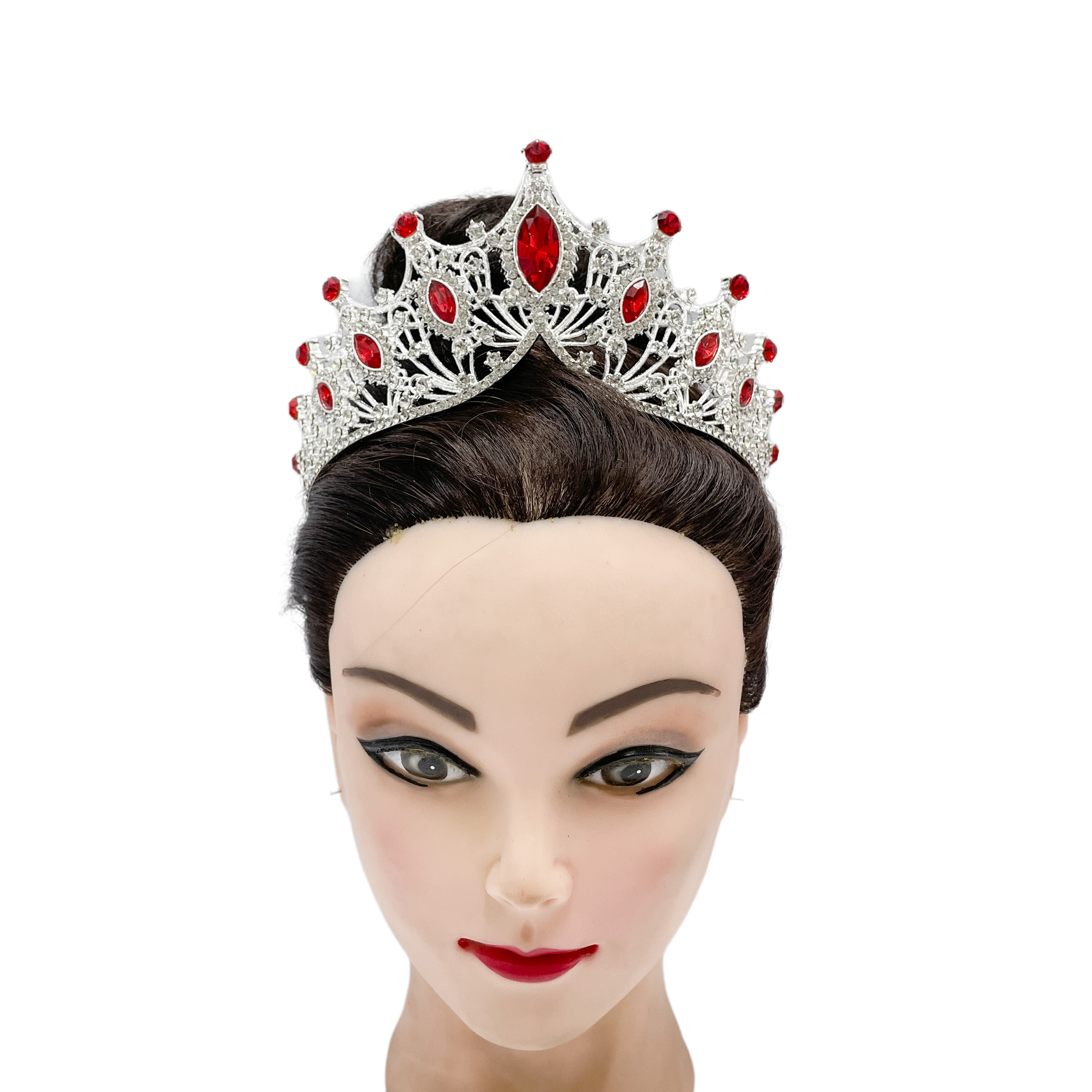 (พร้อมส่ง) เทียร่า 303 สีแดง มงกุฎนางงาม งานสวย ปราณีต QCเพชรทุกเม็ด สินค้าพร้อมส่งจากไทย