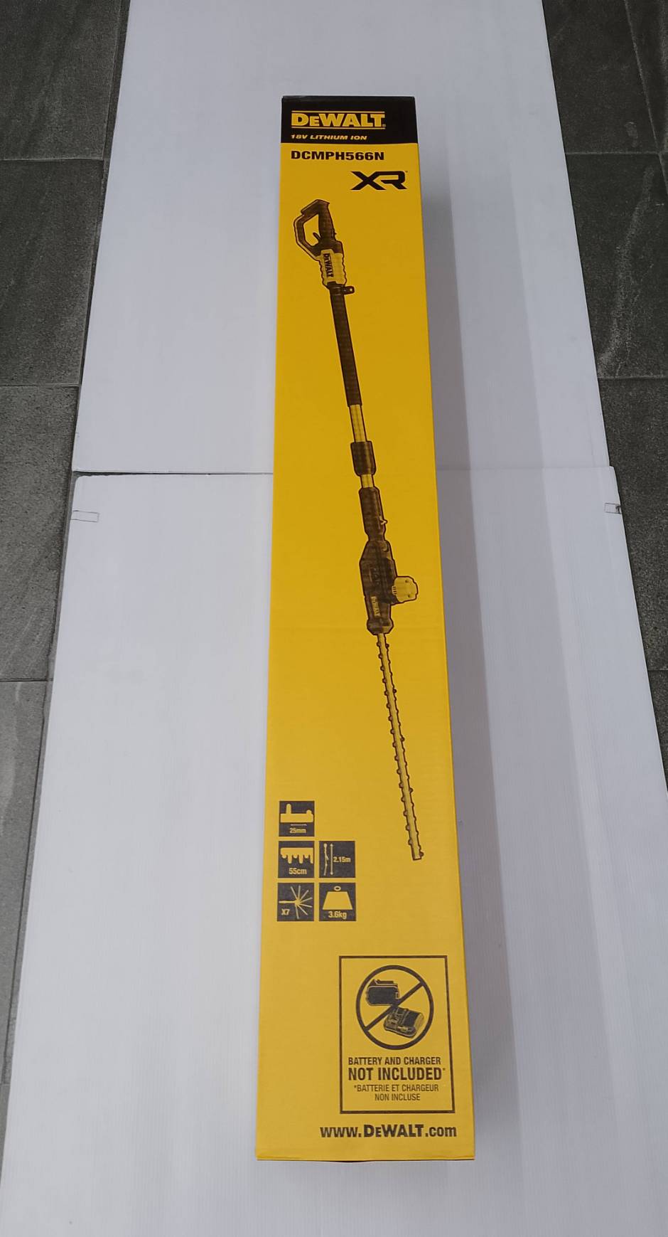 DEWALT เครื่องเล็มพุ่มไม้สูง18V DCMPH566N-XJ (ตัวเปล่า)