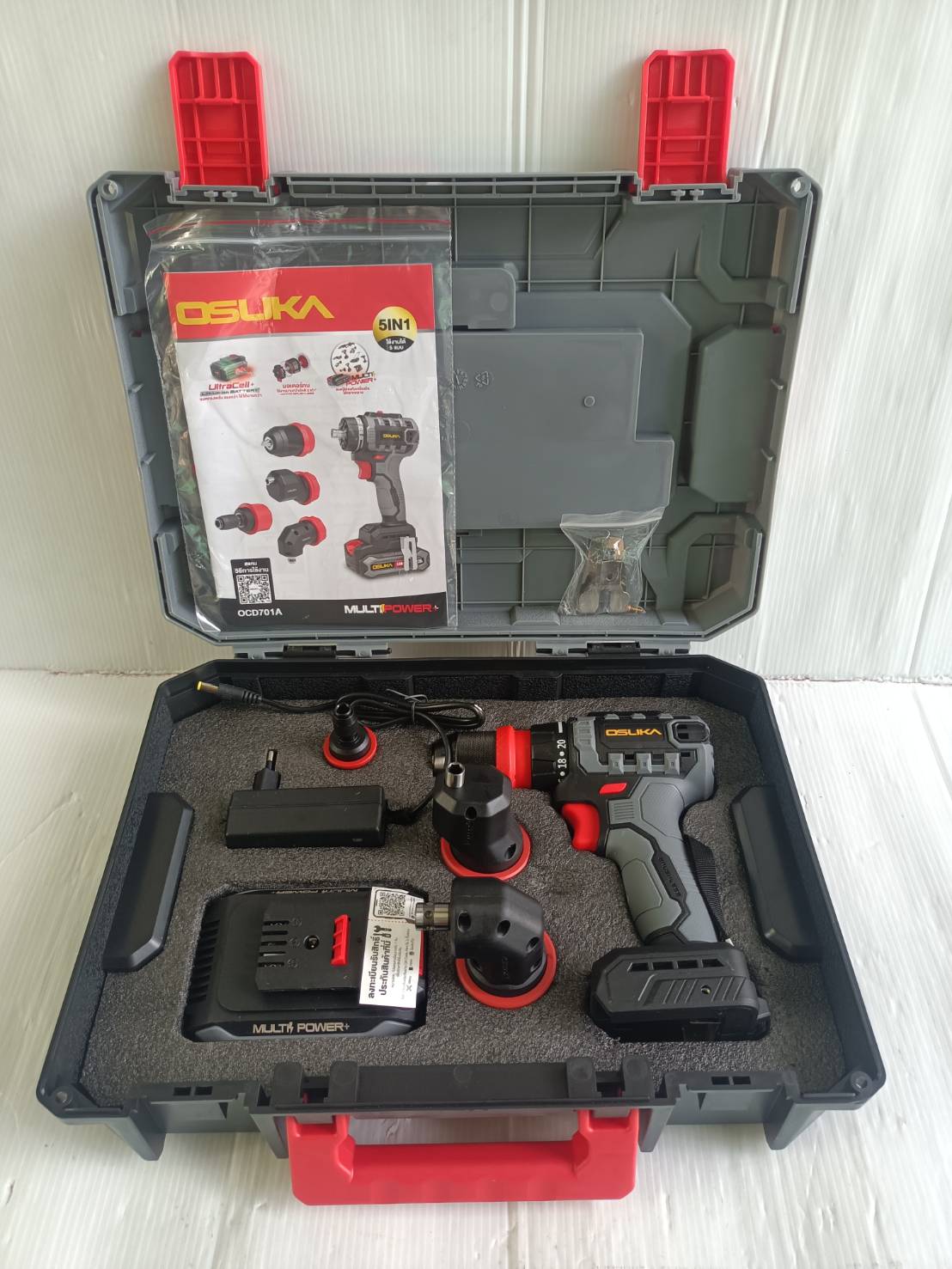 OSUKA สว่านไร้สาย OCD701A-D1 5IN1 เปลี่ยนหัวได้ 5แบบ