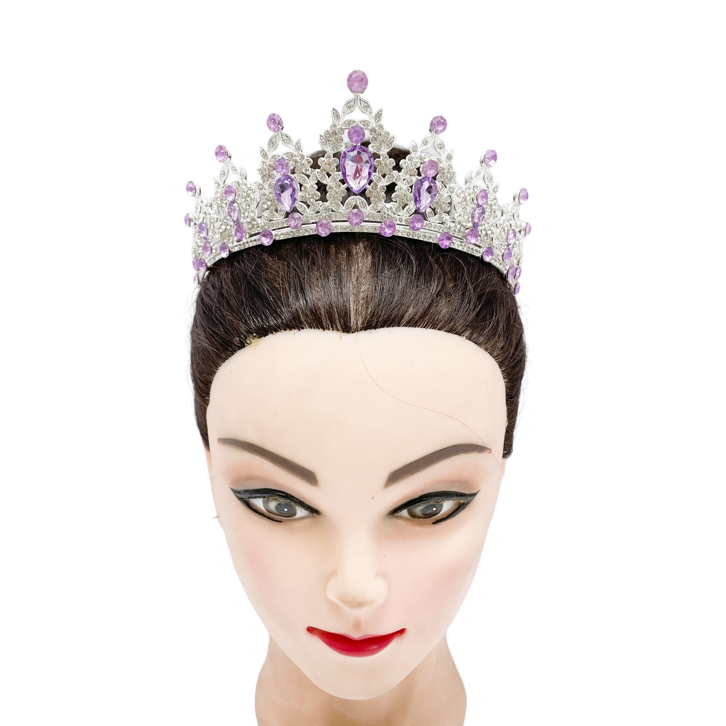 (พร้อมส่ง) เทียร่า 146 สีเงิน-ม่วง งานสวย ปราณีต QCเพชรทุกเม็ด สินค้าพร้อมส่งจากไทย