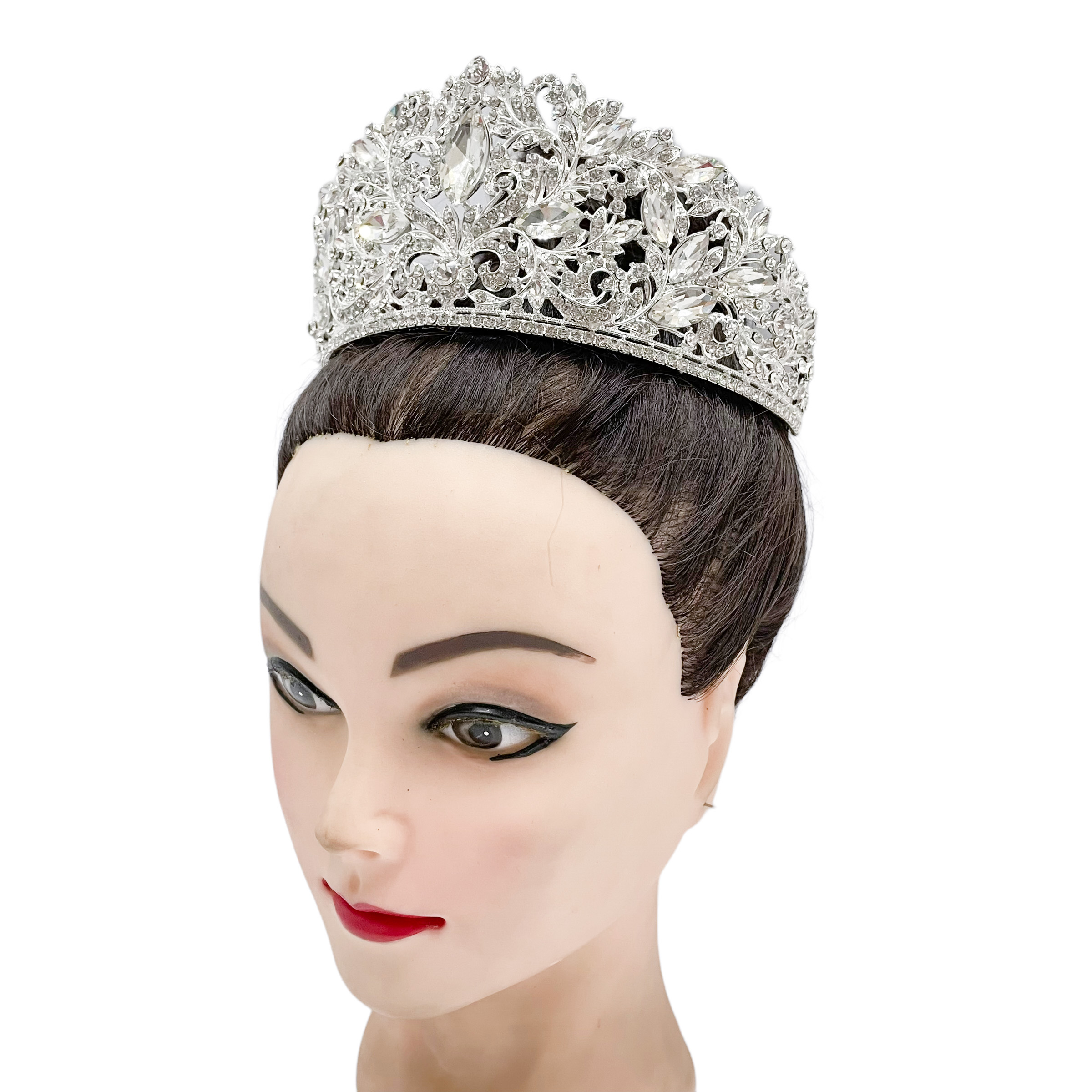 (พร้อมส่ง) เทียร่า 384 สีเงิน มงกุฎนางงาม มงกุฎเพชร งานพรีเมี่ยม สินค้าพร้อมส่งจากไทย