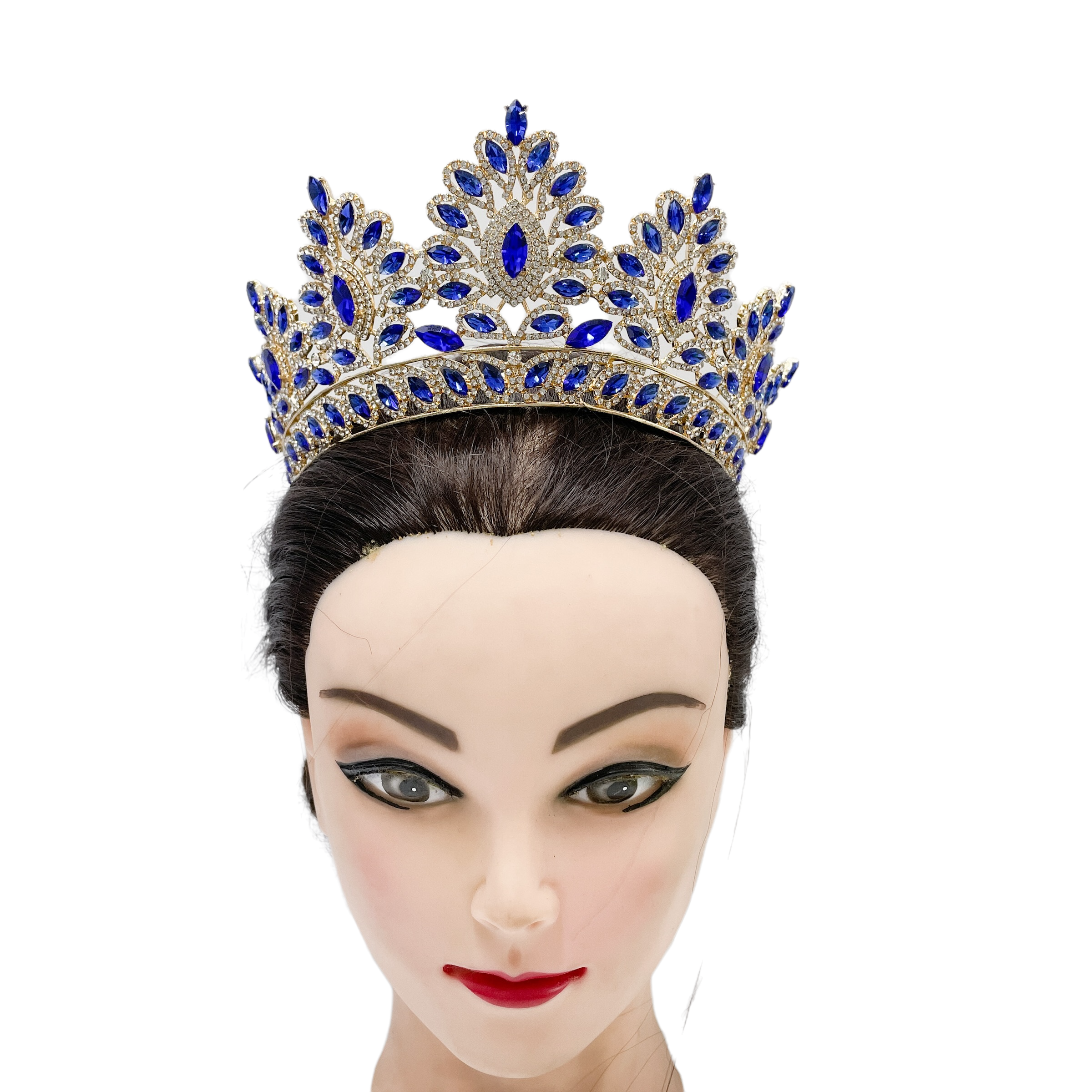 (พร้อมส่งจากไทย) มงกุฏ 095 สีน้ำเงิน มงกุฎนางงาม มงกุฎเพชร มงกุฎประกวด สินค้าพร้อมส่ง ไม่ต้องรอนาน งานพรีเมี่ยม