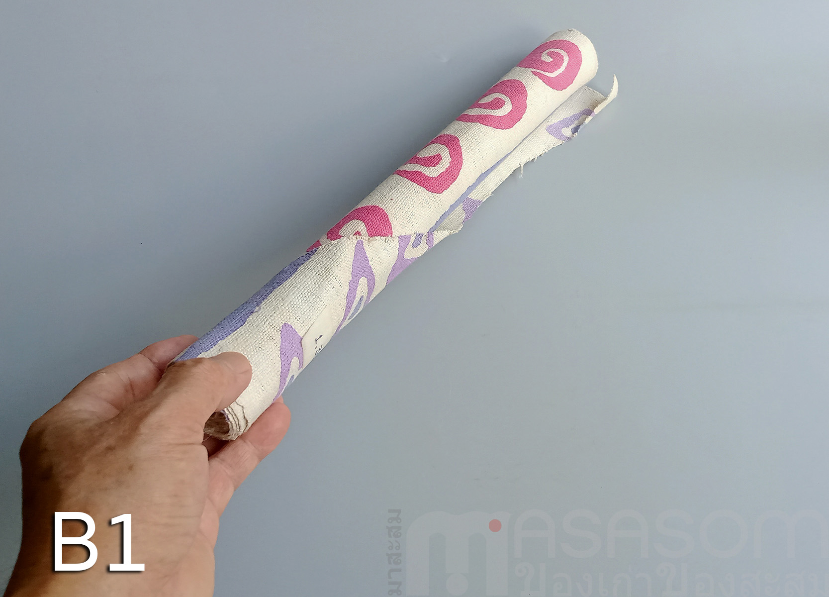 ผ้าใยกัญชงทอมือลายบาติค