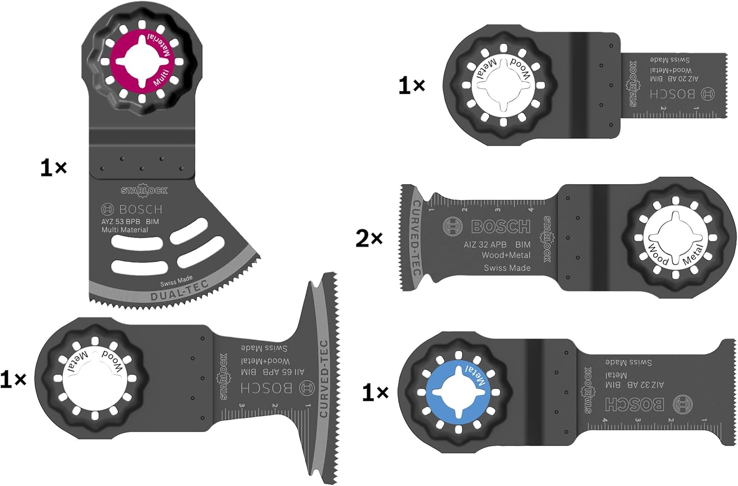 ชุดใบมัลติทูล5+1 Electrician and Drywall BOSCH 2608664622
