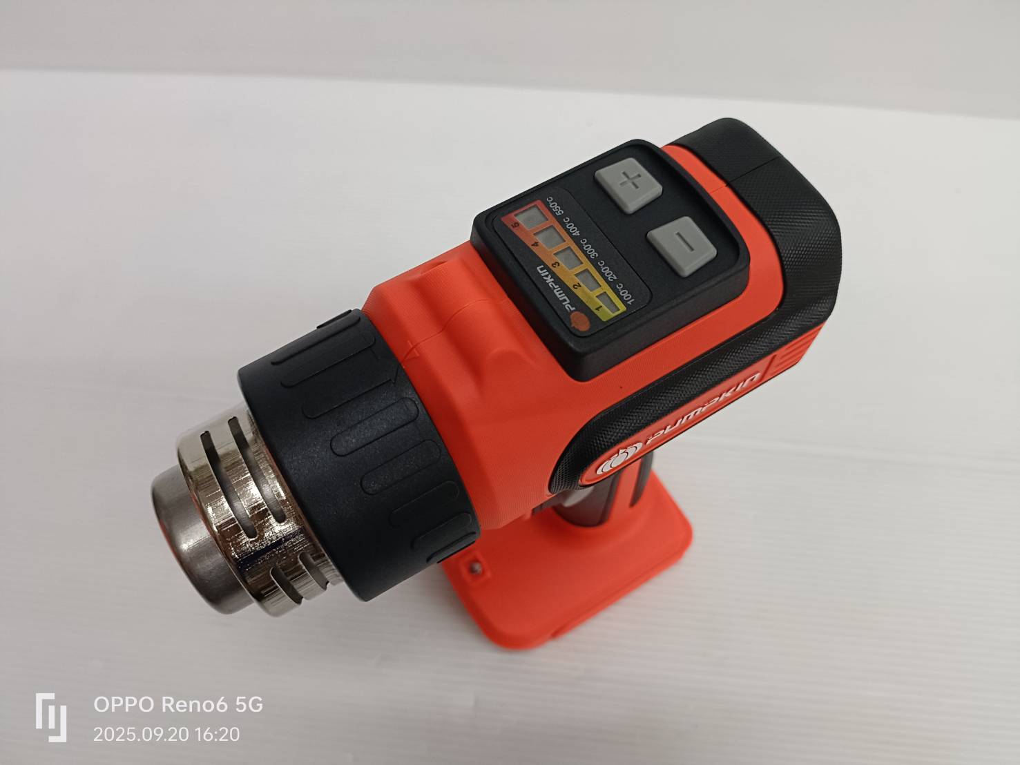 PUMPKIN เครื่องเป่าลมร้อนไร้สาย 20V ปรับได้ 5ระดับ รุ่น INF-555CHG-401K-X20 / 50457