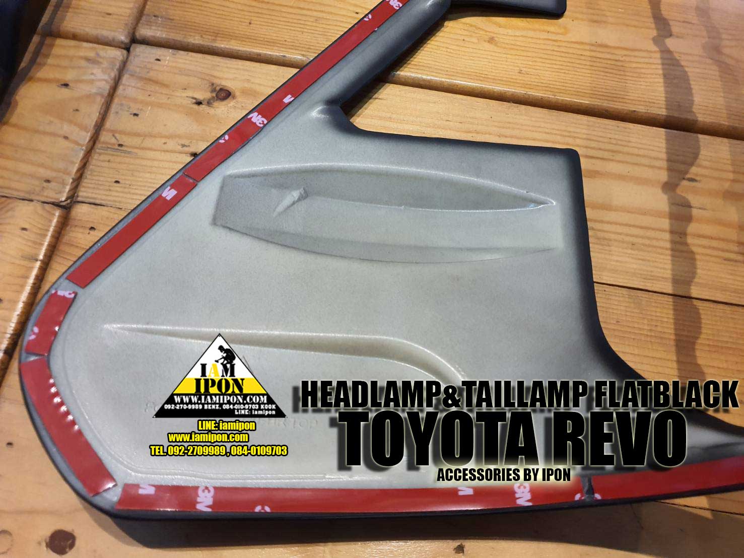 TAILLAMP COVER TOYOTA REVO FLATBLACK ครอไฟท้ายดำด้านโตโยต้ารีโว