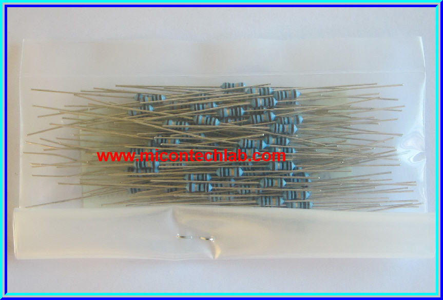 100x ตัวต้านทาน 10 Ohm 1/4 Watt 1% Metal film Resistor