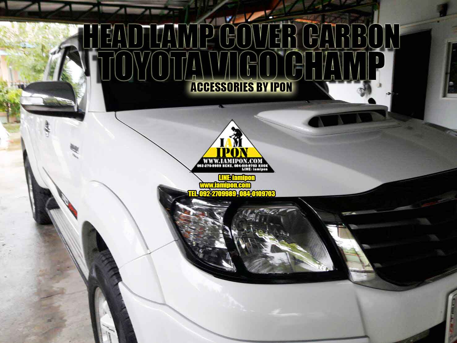 HEAD LAMP COVER CARBON ครอบไฟหน้าคาร์บอนดำ