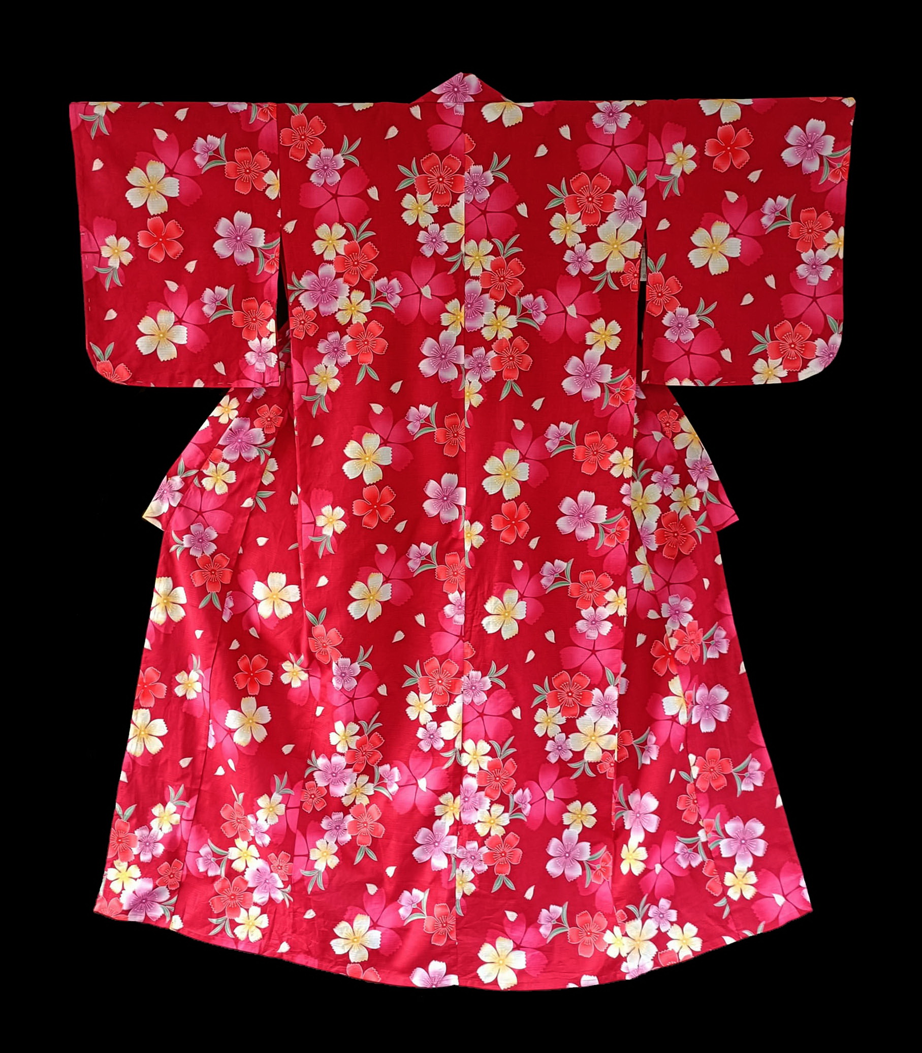 ยูกาตะแดงซากุระ02 size: S-M เหมาะกันคนสูงไม่เกิน160cm