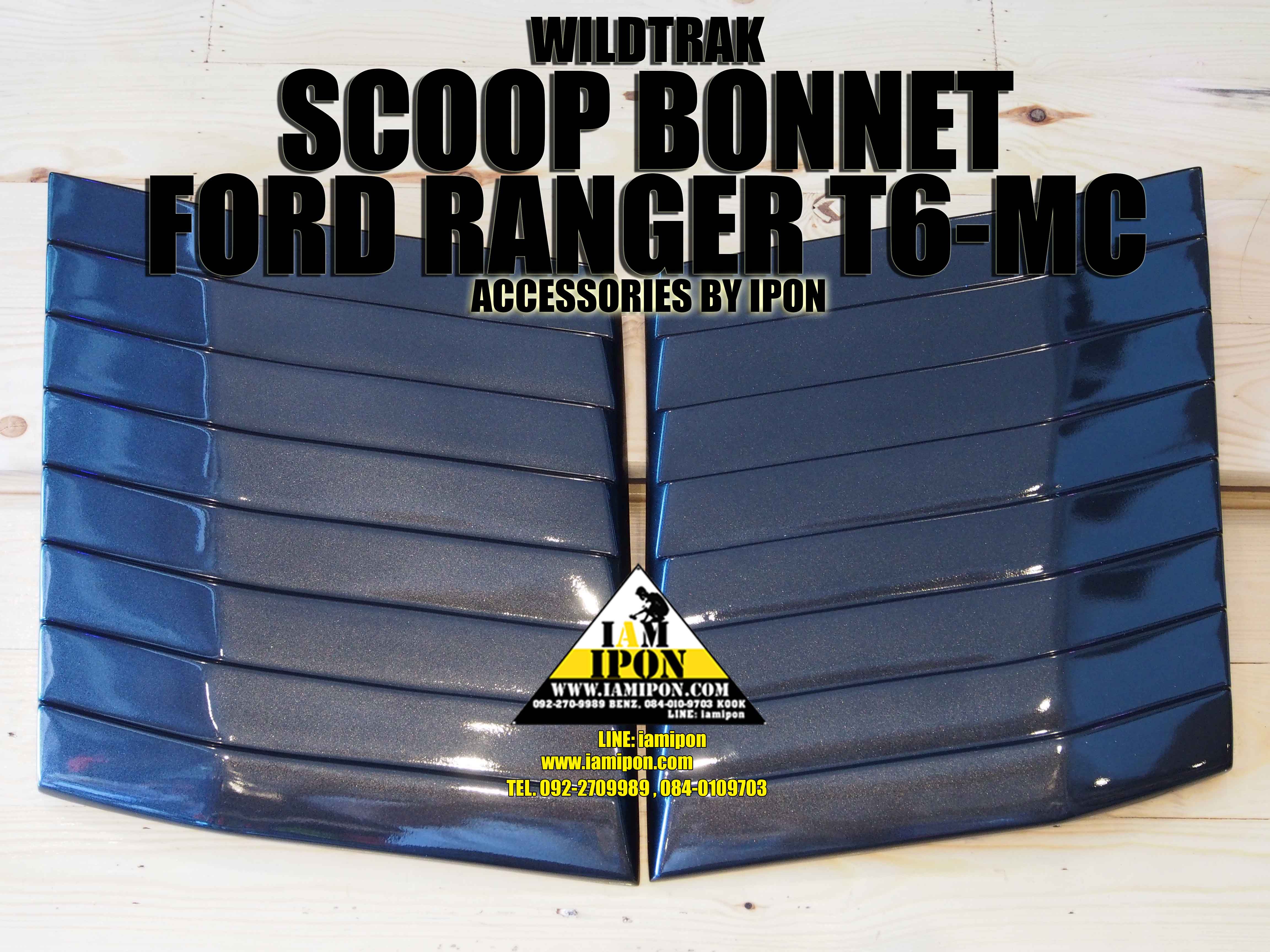SCOOP BONNET FORD RANGER T6-MC WILDTRAK สกู๊ปหลอกฝากระโปรงหน้าวายแทรกฟอร์ดเรนเจอร์ T6-MC