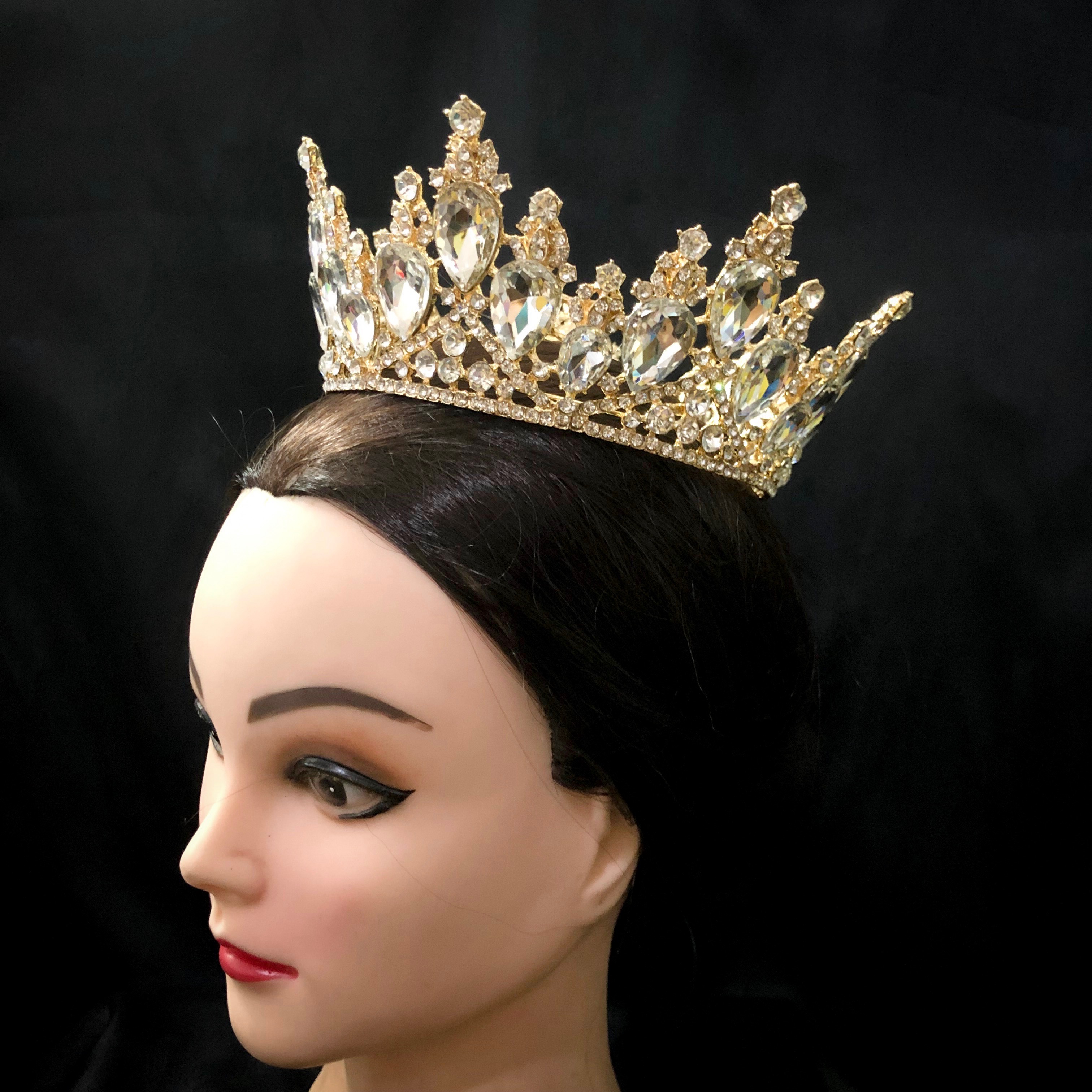 (พร้อมส่ง) มงกุฏ 049 ทอง มงกุฎนางงาม มงกุฎประกวด งานดี เกรดพรีเมี่ยม จัดส่งจากไทย ไม่ต้องรอนาน