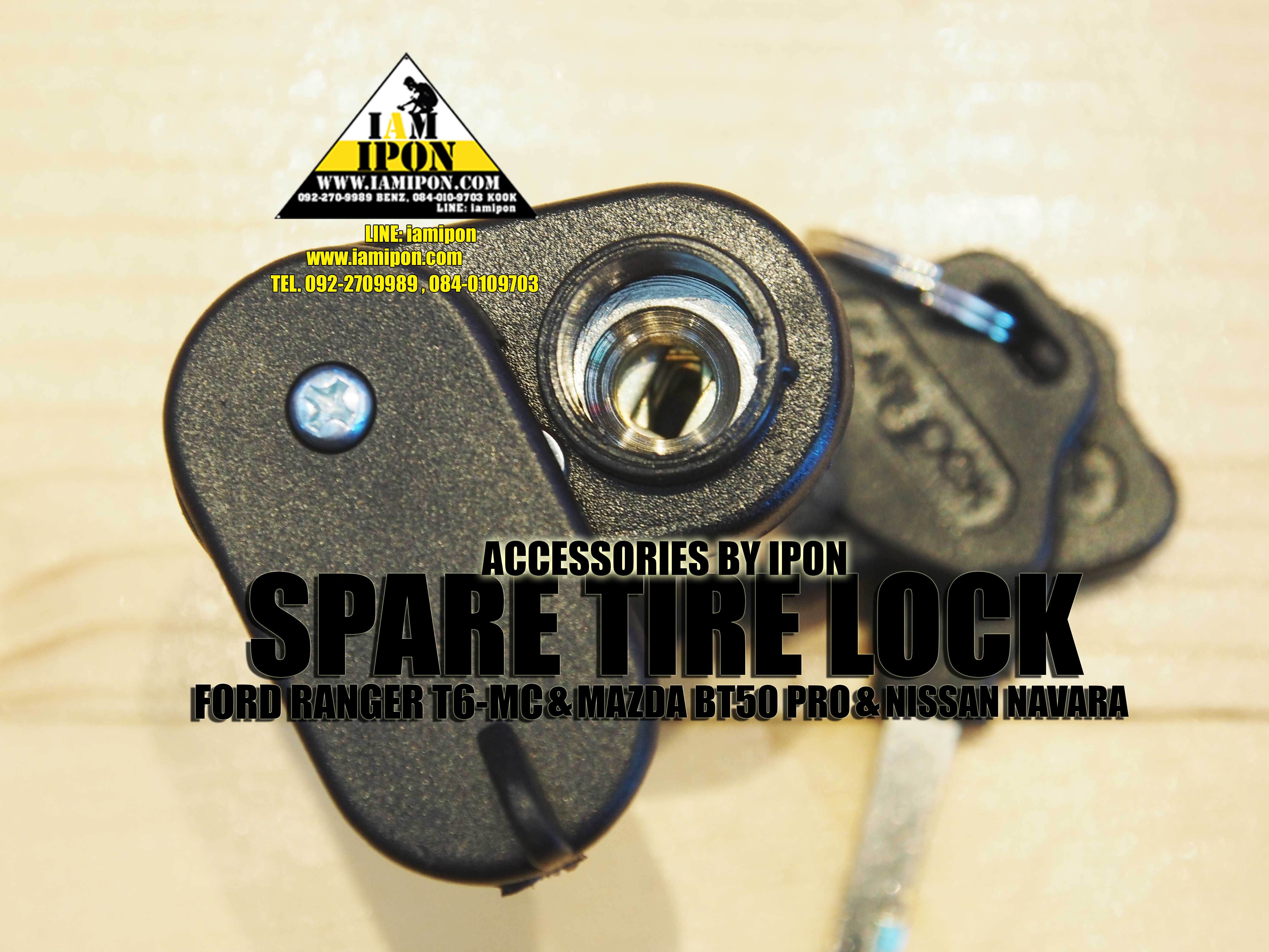 SPARE TIRE LOCK FORD RANGER T6-MC&MAZDA BT50 PRO& NISSAN NAVARA ล็อคยางอะไหล่ ฟอร์ดเรนเจอร์ T6-MC มาสด้า บีที 50 โปร นิสสันนาวาร่า
