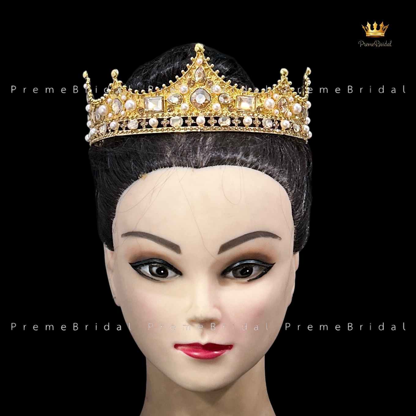 (พร้อมส่ง) มงกุฏผู้ชาย 035 สีทอง มงกุฎผู้ชาย มงกุฎเจ้าชาย งานสวย ปราณีต QCเพชรทุกเม็ด