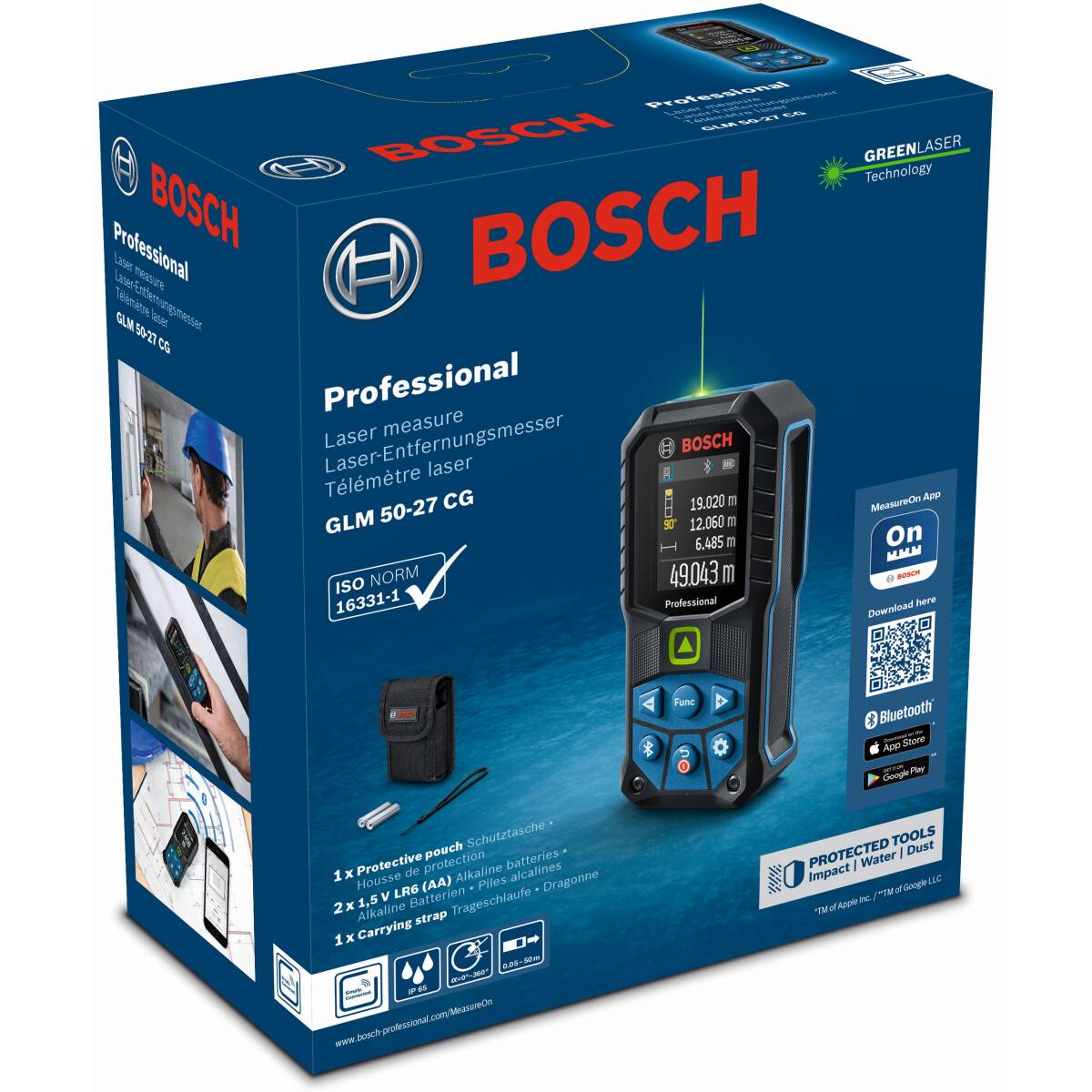 เลเซอร์วัดระยะ50ม. GLM50-27CG BOSCH