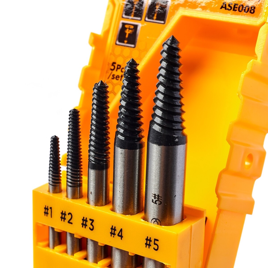 INGCO ชุดถอนเกลียวซ้าย 5 ตัวชุด รุ่น ASE008