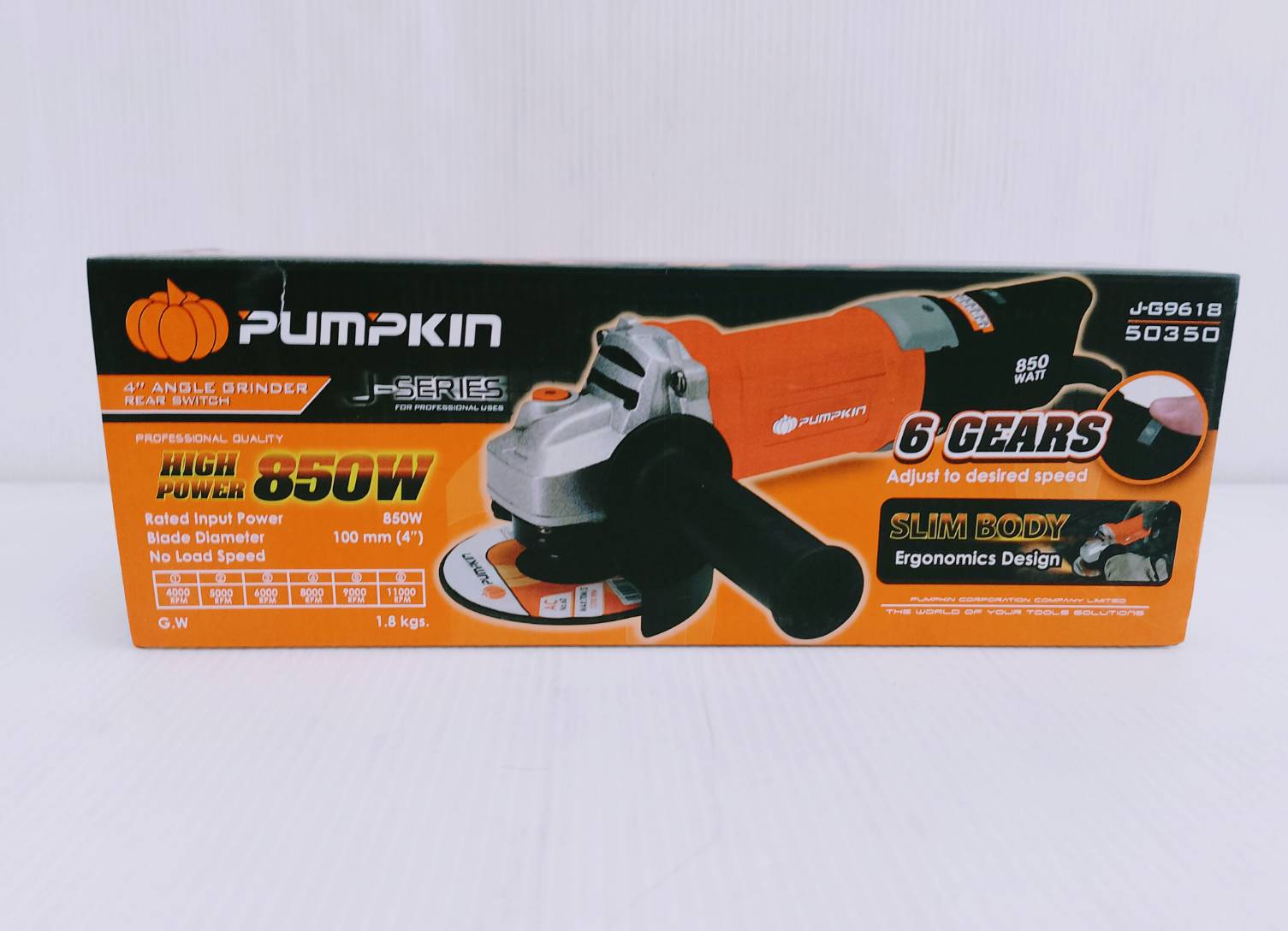 หินเจียร4" ปรับรอบได้ J-G9618 PUMPKIN 50350