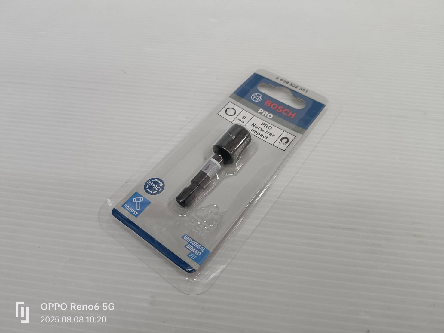 BOSCH ดอกไขควงหัวบล็อก แม่เหล็ก เบอร์8 2608522351 I PRO Nutsetter Impact, 8x50 mm