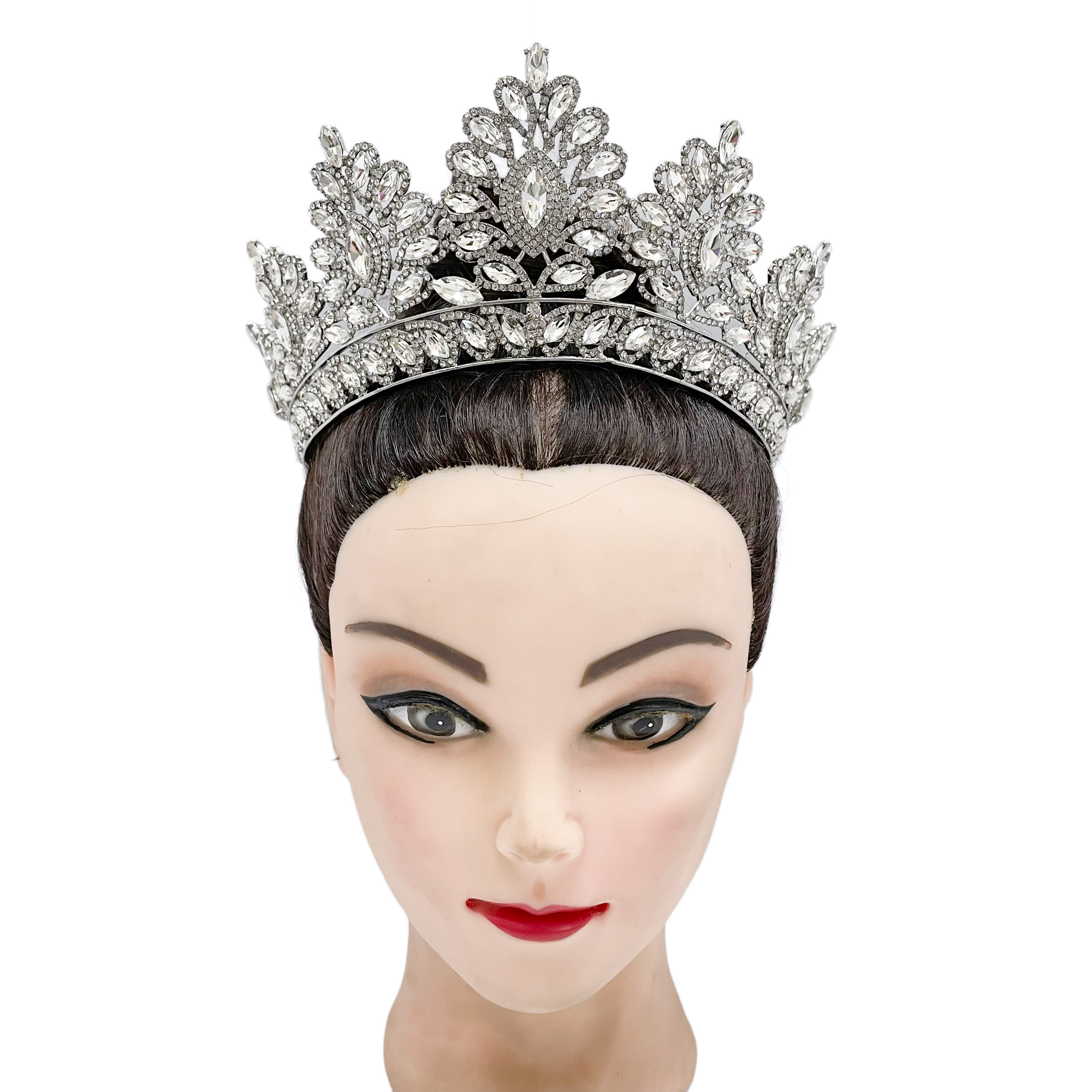 (พร้อมส่งจากไทย) มงกุฏ 095 สีเงิน มงกุฎนางงาม มงกุฎเพชร มงกุฎประกวด สินค้าพร้อมส่ง ไม่ต้องรอนาน งานพรีเมี่ยม