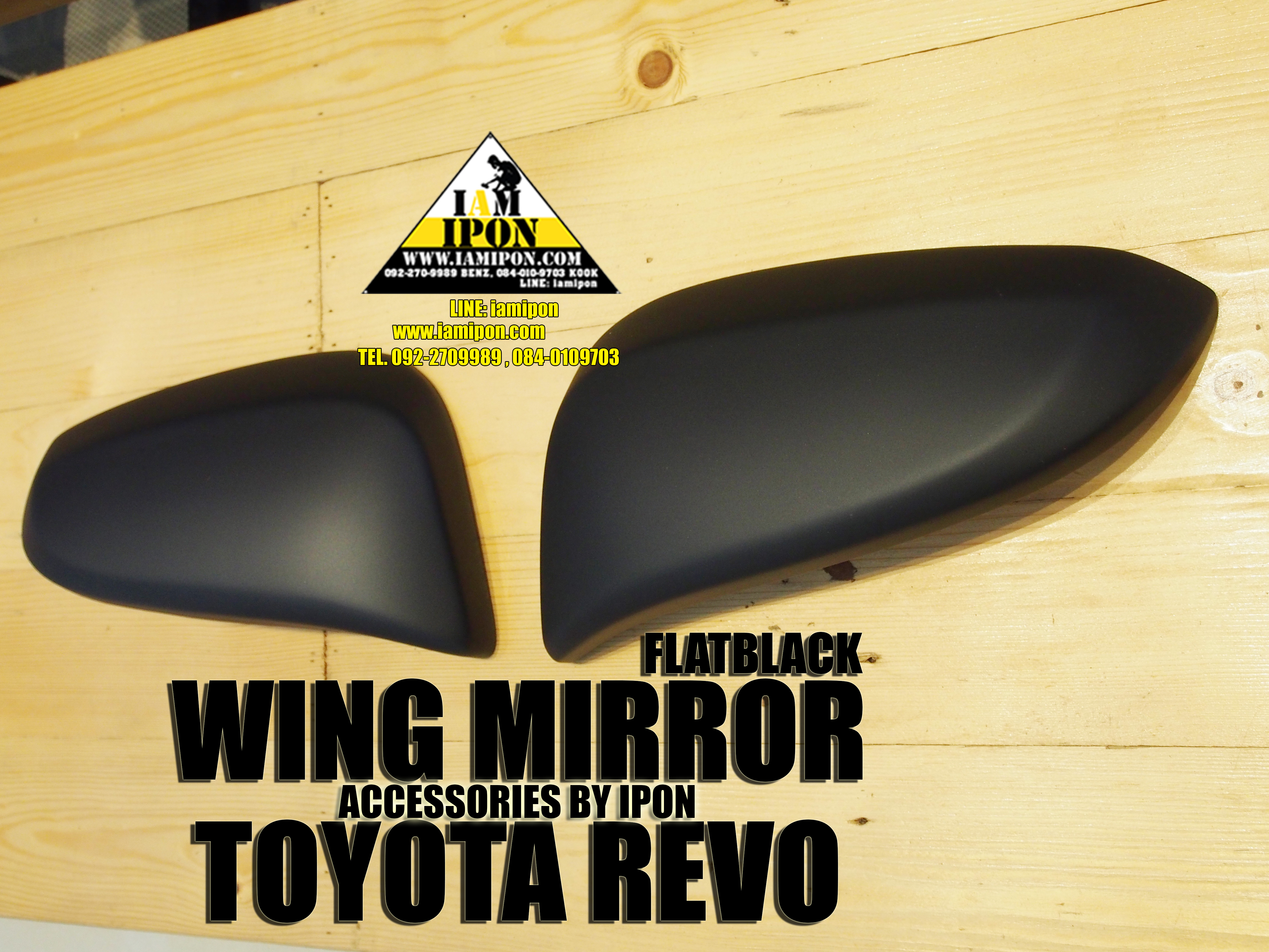 WING MIRROR TOYOTA REVO FLATBLACK ครอบกระจกมองข้างดำด้านโตโยต้ารีโว