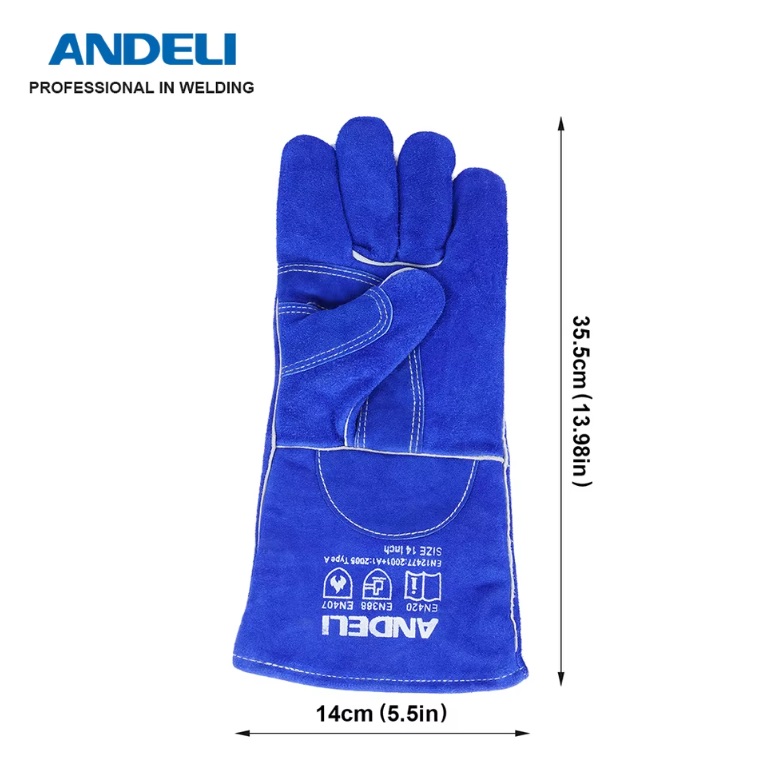 ถุงมือเชื่อม13" สีน้ำเงิน ANDELI รุ่น 141-1009