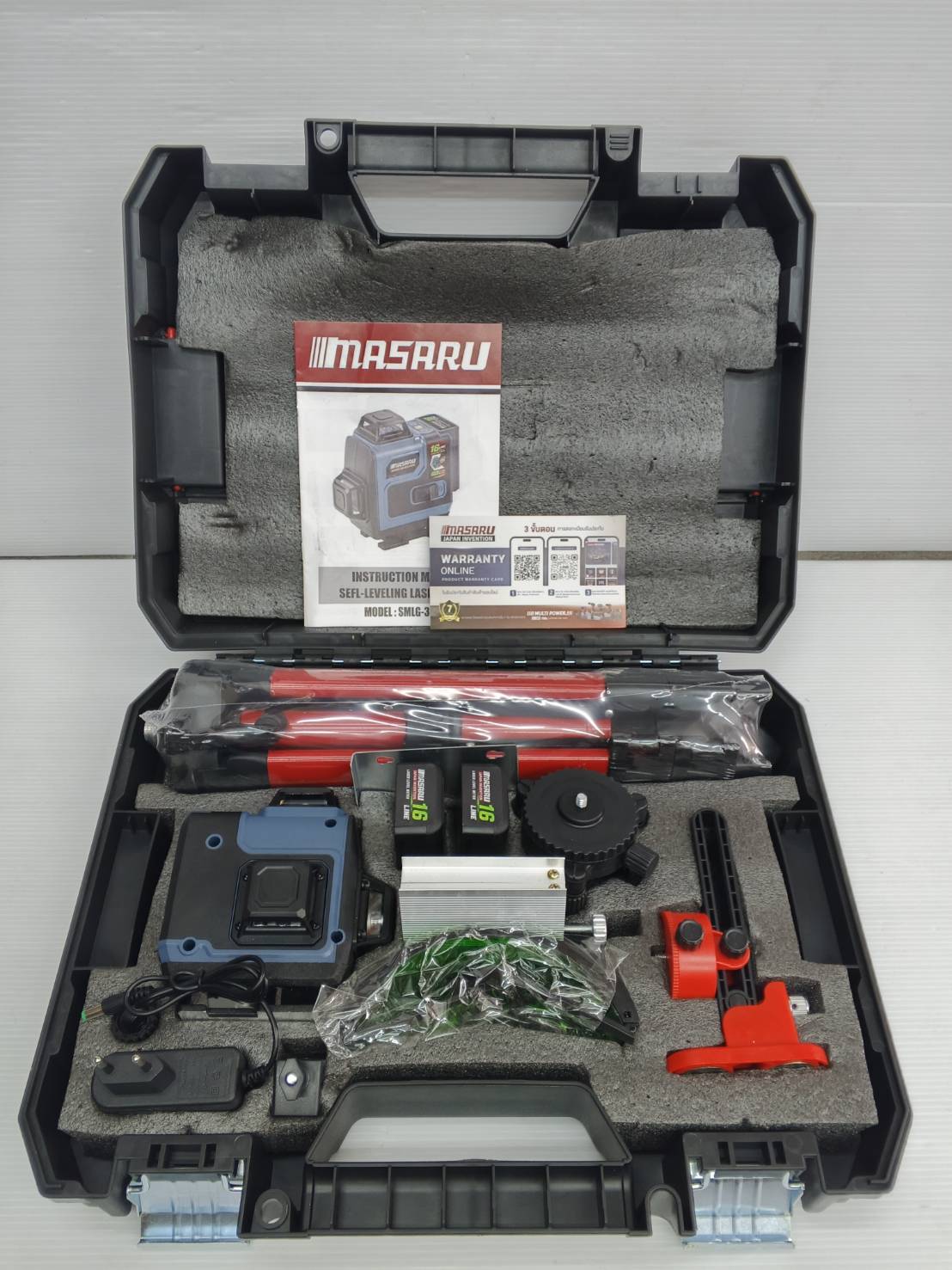 MASARU เครื่องวัดระดับเส้นสีเขียว แบบ 16 เส้น รุ่น SMLG-305