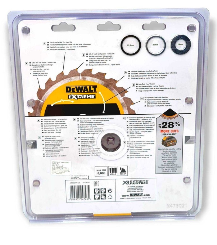 ใบเลื่อยวงเดือน10"X36T DEWALT DT90274