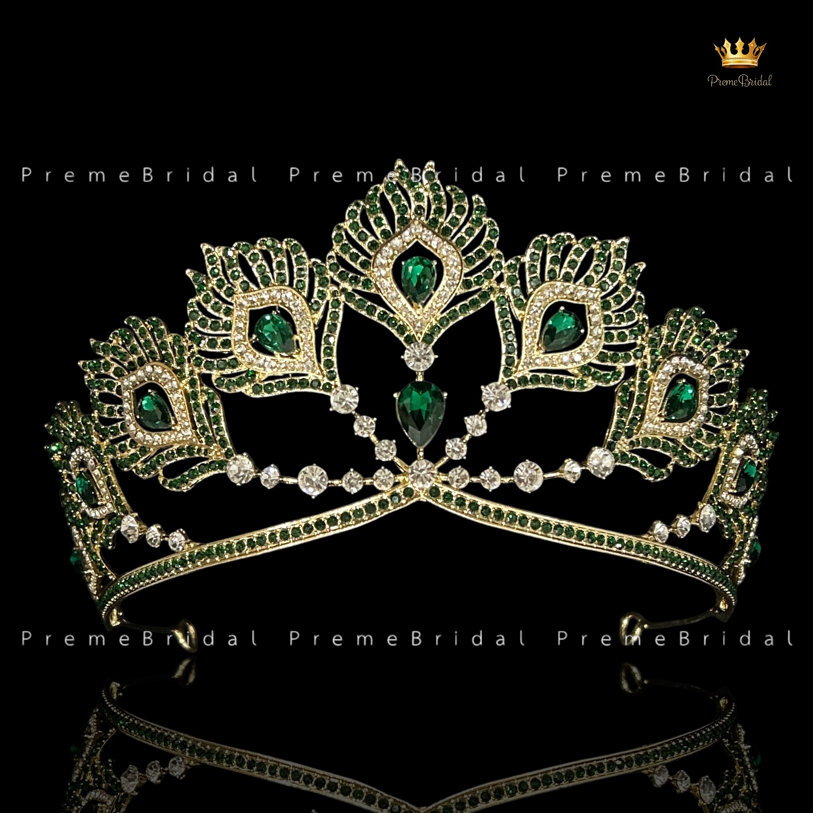 (พร้อมส่ง) เทียร่า 445 มงกุฎครึ่งหัว รูปขนนกฟีนิกซ์ สวย ปราณีต QCเพชรทุกเม็ด สินค้าพร้อมส่งจากไทย